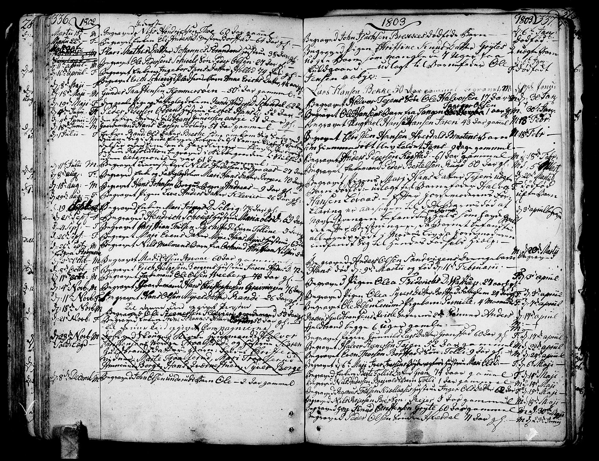 Sande Kirkebøker, AV/SAKO-A-53/F/Fa/L0001: Parish register (official) no. 1, 1753-1803, p. 336-337