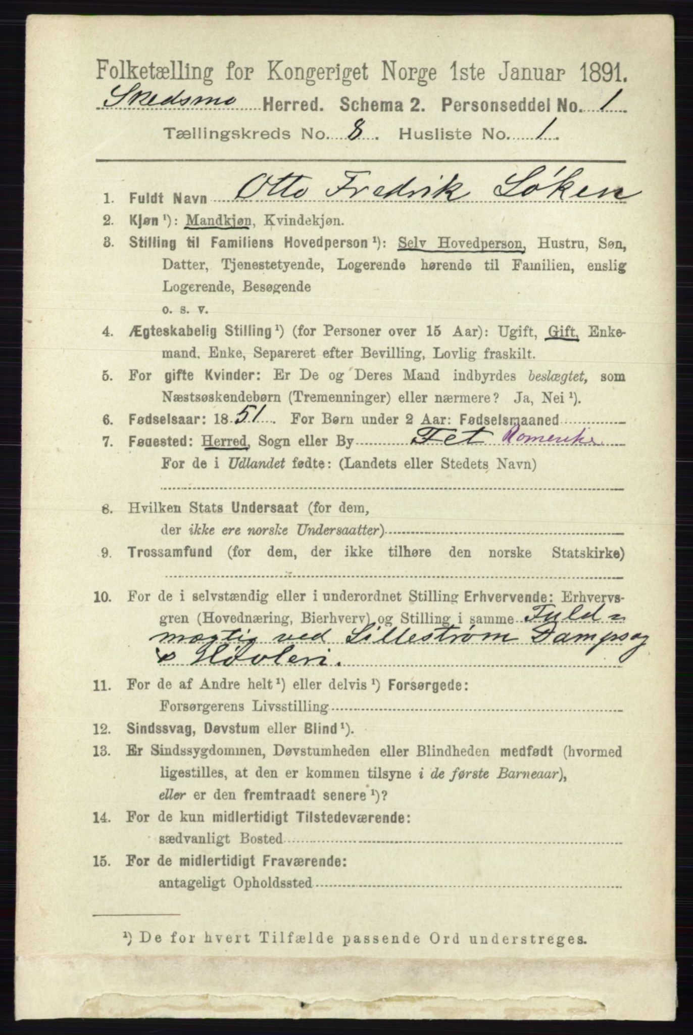 RA, 1891 census for 0231 Skedsmo, 1891, p. 3919