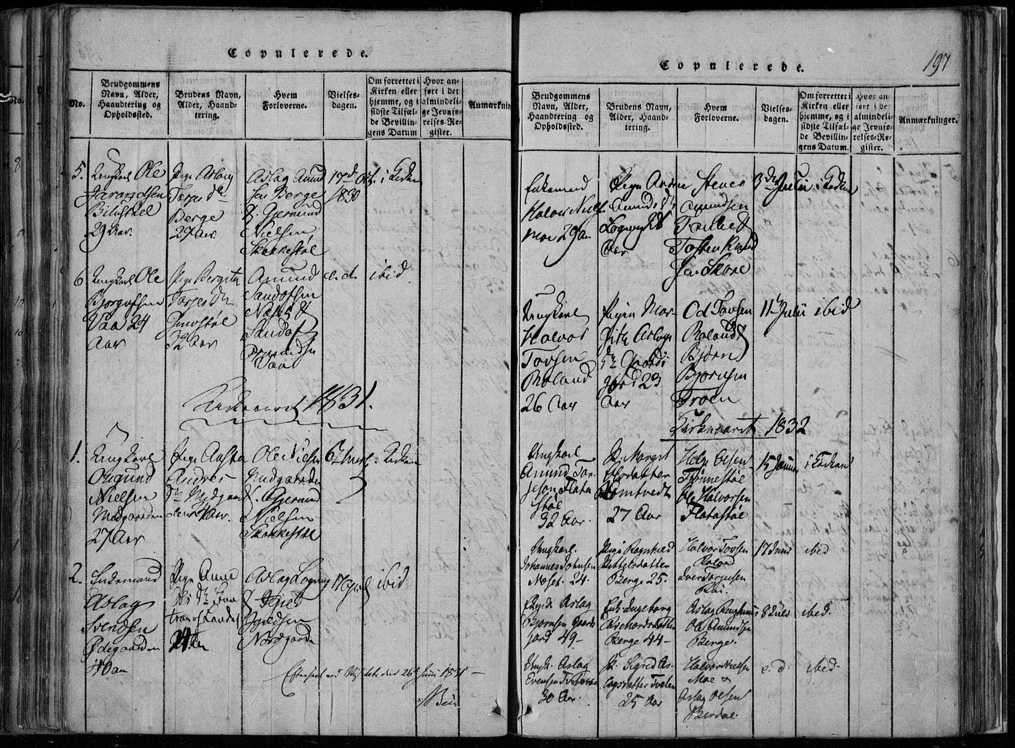 Rauland kirkebøker, SAKO/A-292/F/Fa/L0001: Parish register (official) no. 1, 1814-1859, p. 197