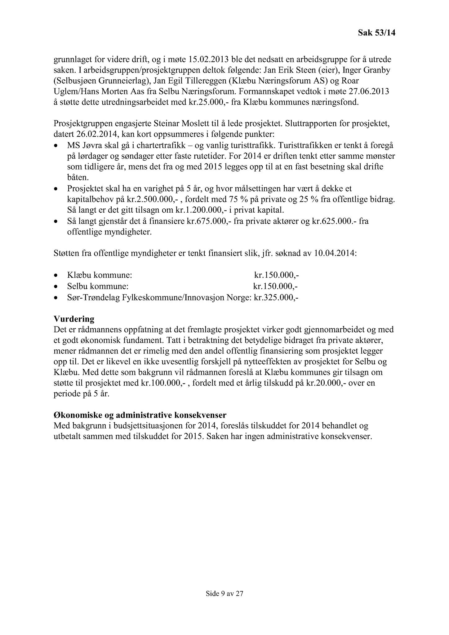 Klæbu Kommune, TRKO/KK/01-KS/L007: Kommunestyret - Møtedokumenter, 2014, p. 1343