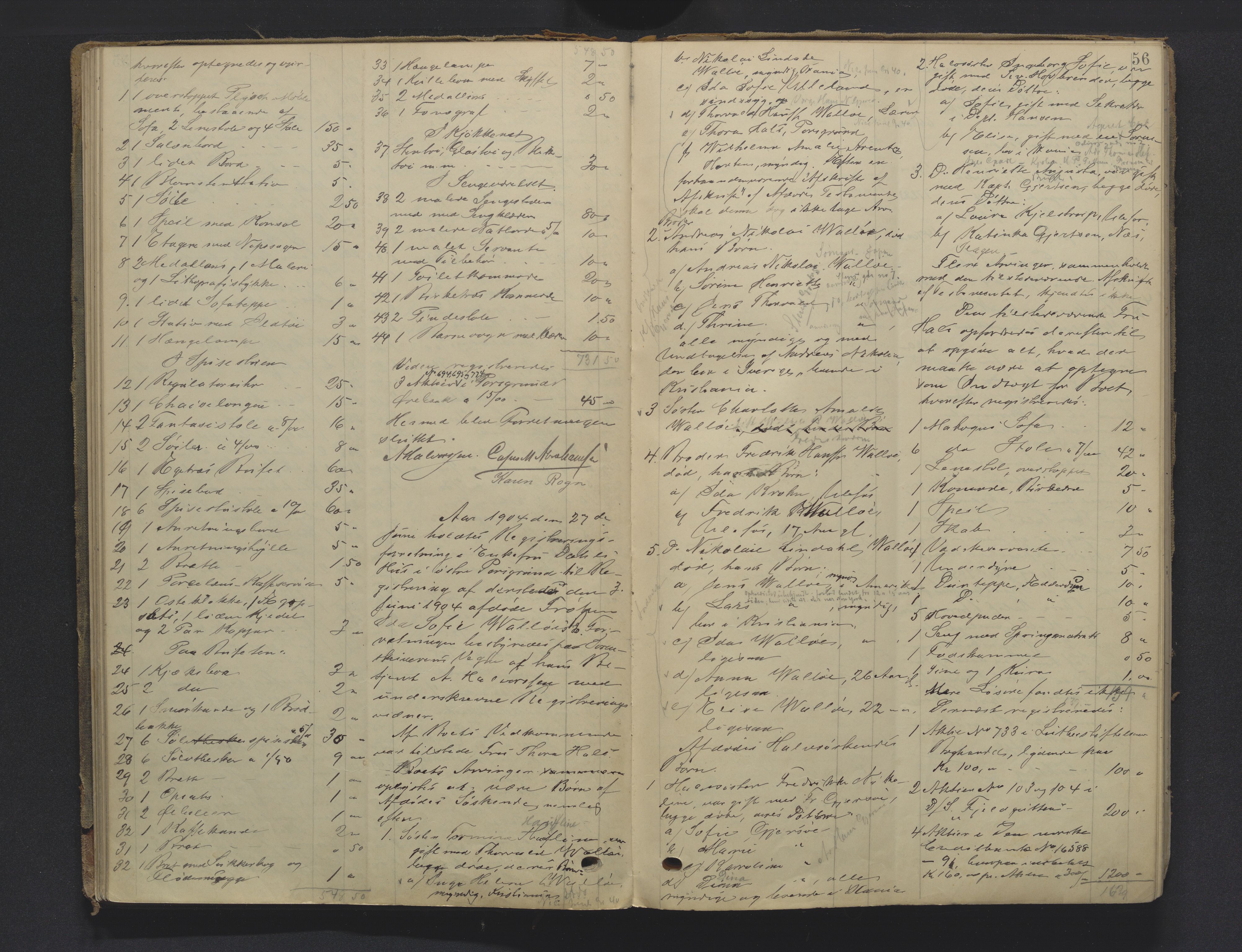 Gjerpen sorenskriveri, AV/SAKO-A-216/H/Hb/Hba/Hbab/L0001: Skifteregistreringsprotokoll, Porsgrunn by, 1901-1921, p. 55b-56a