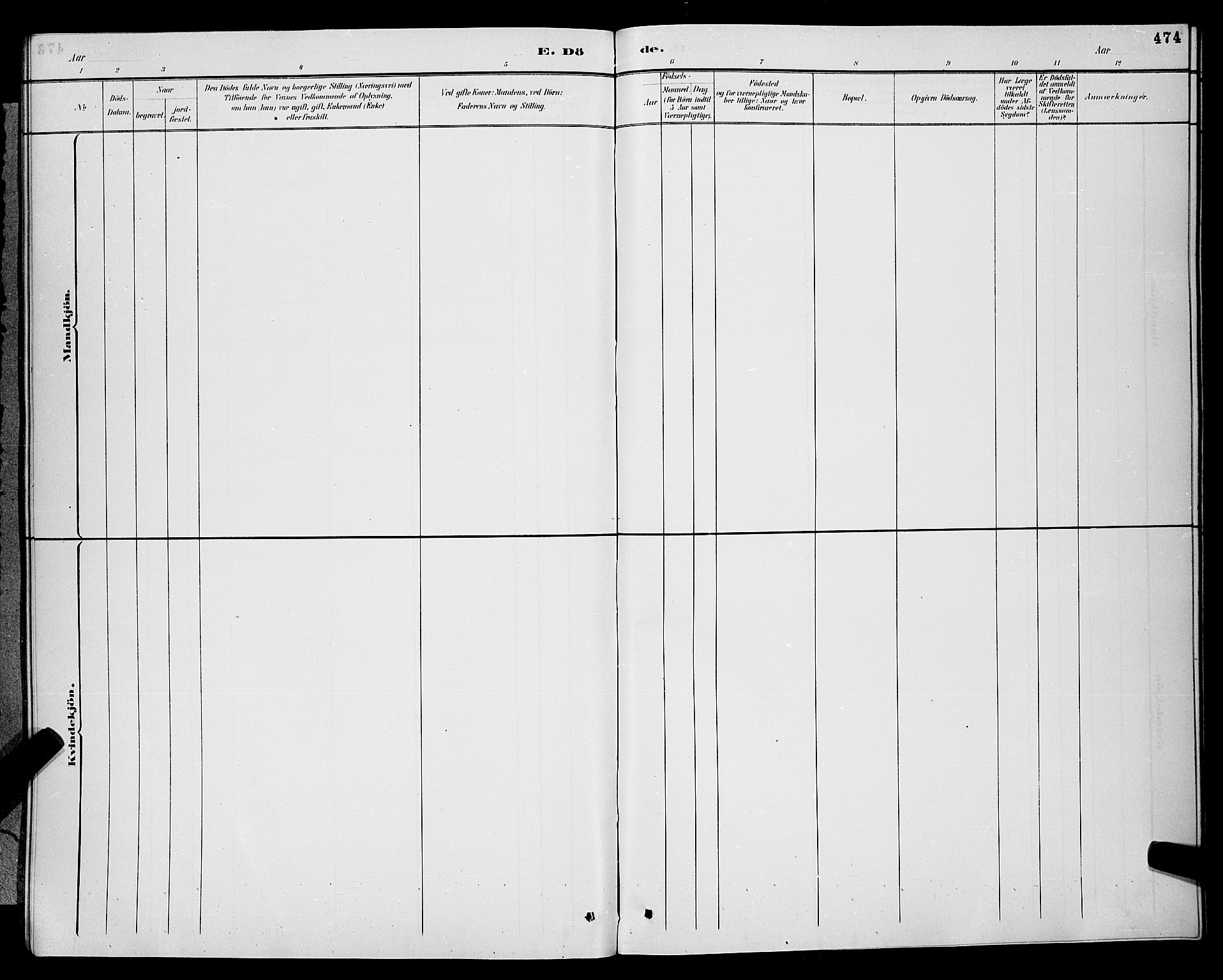 Gjerpen kirkebøker, AV/SAKO-A-265/G/Ga/L0002: Parish register (copy) no. I 2, 1883-1900, p. 474