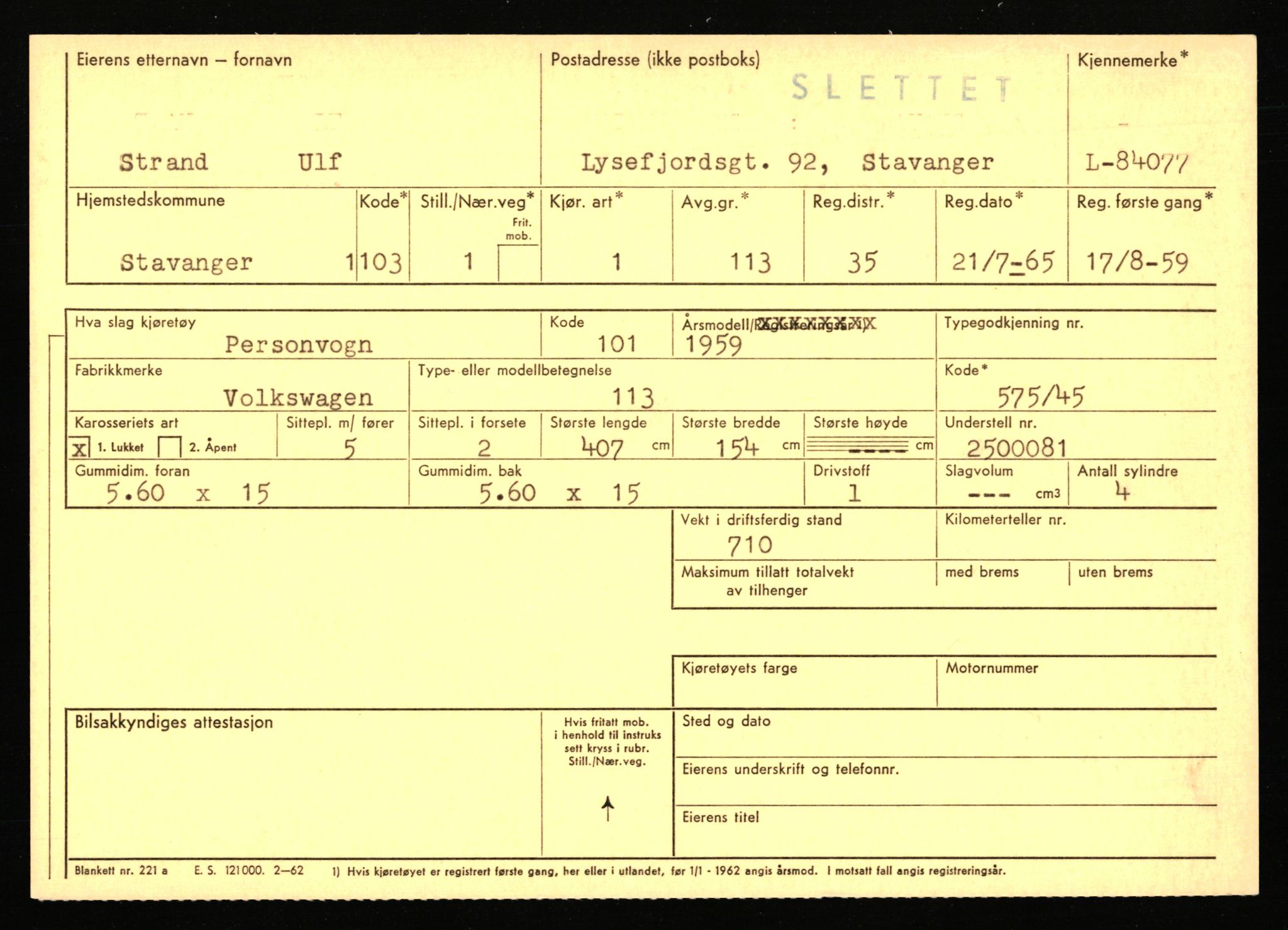 Stavanger trafikkstasjon, AV/SAST-A-101942/0/F/L0072: L-82200 - L-84099, 1930-1971, p. 2155