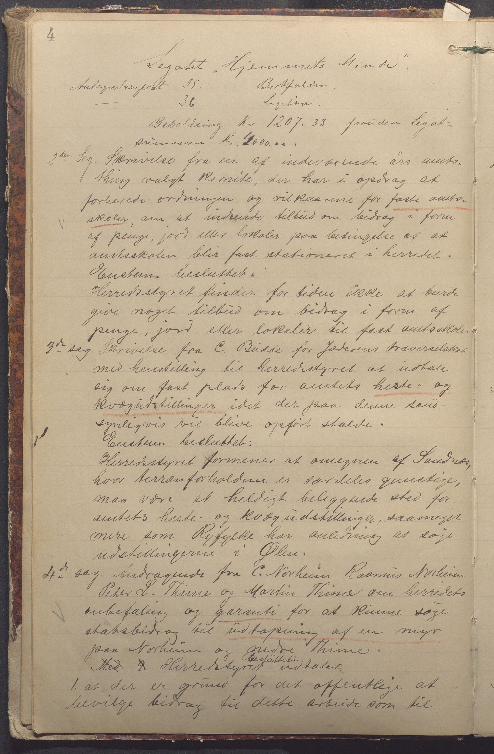 Time kommune - Formannskapet, IKAR/K-100592/A/Aa/L0005: Møtebok, 1901-1910, p. 4a