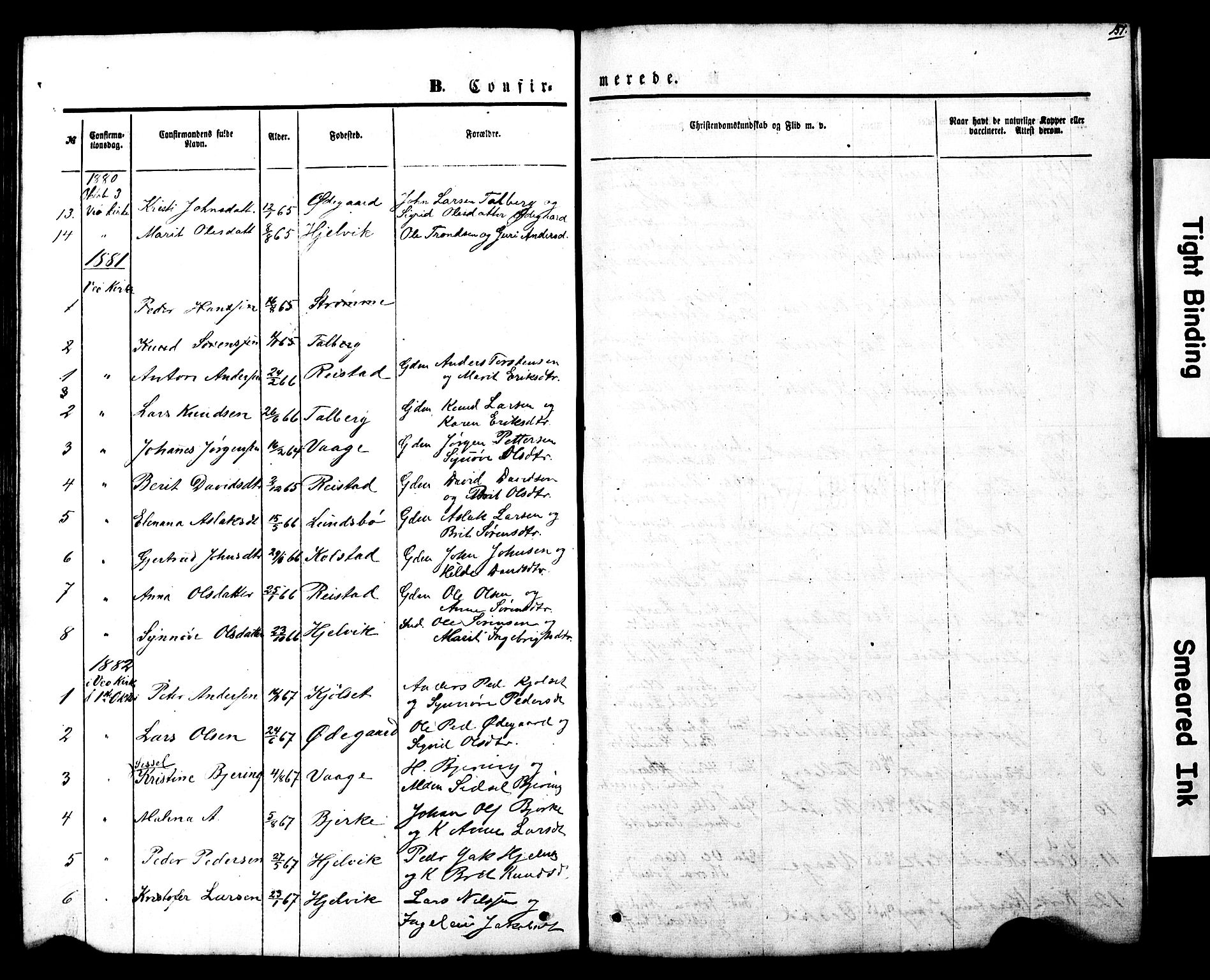 Ministerialprotokoller, klokkerbøker og fødselsregistre - Møre og Romsdal, AV/SAT-A-1454/550/L0618: Parish register (copy) no. 550C01, 1870-1927, p. 151