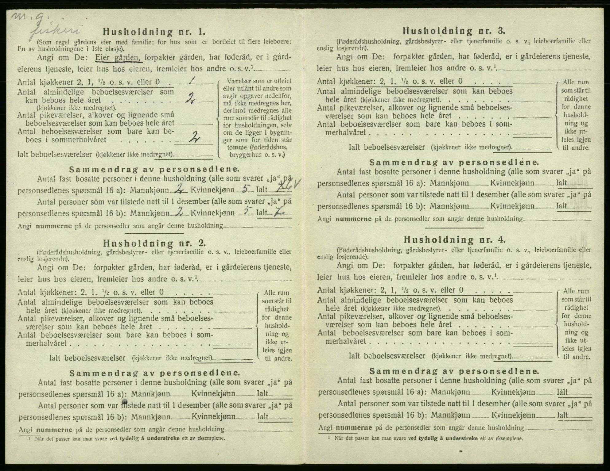 SAB, 1920 census for Fitjar, 1920, p. 572