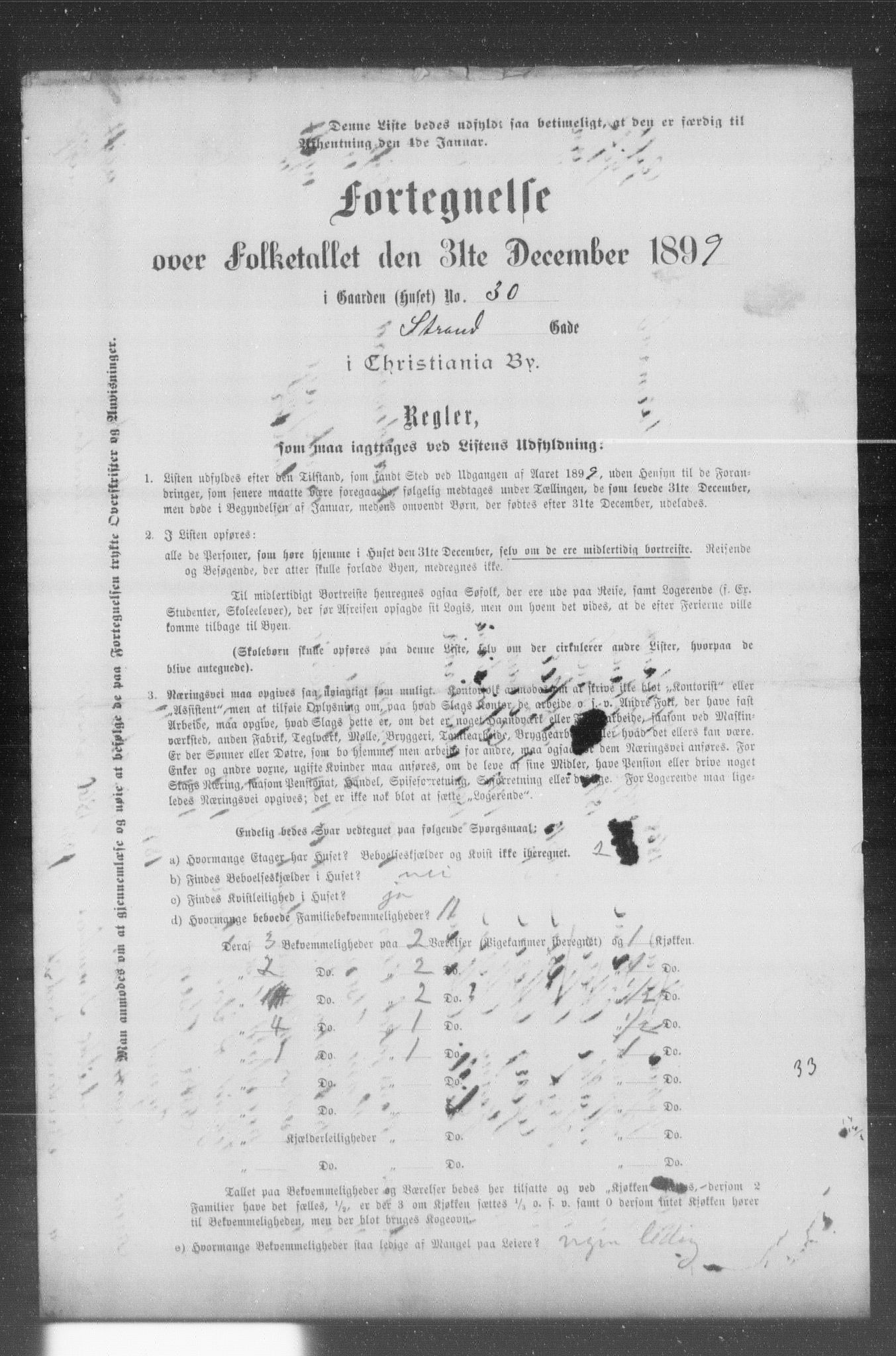 OBA, Municipal Census 1899 for Kristiania, 1899, p. 13509