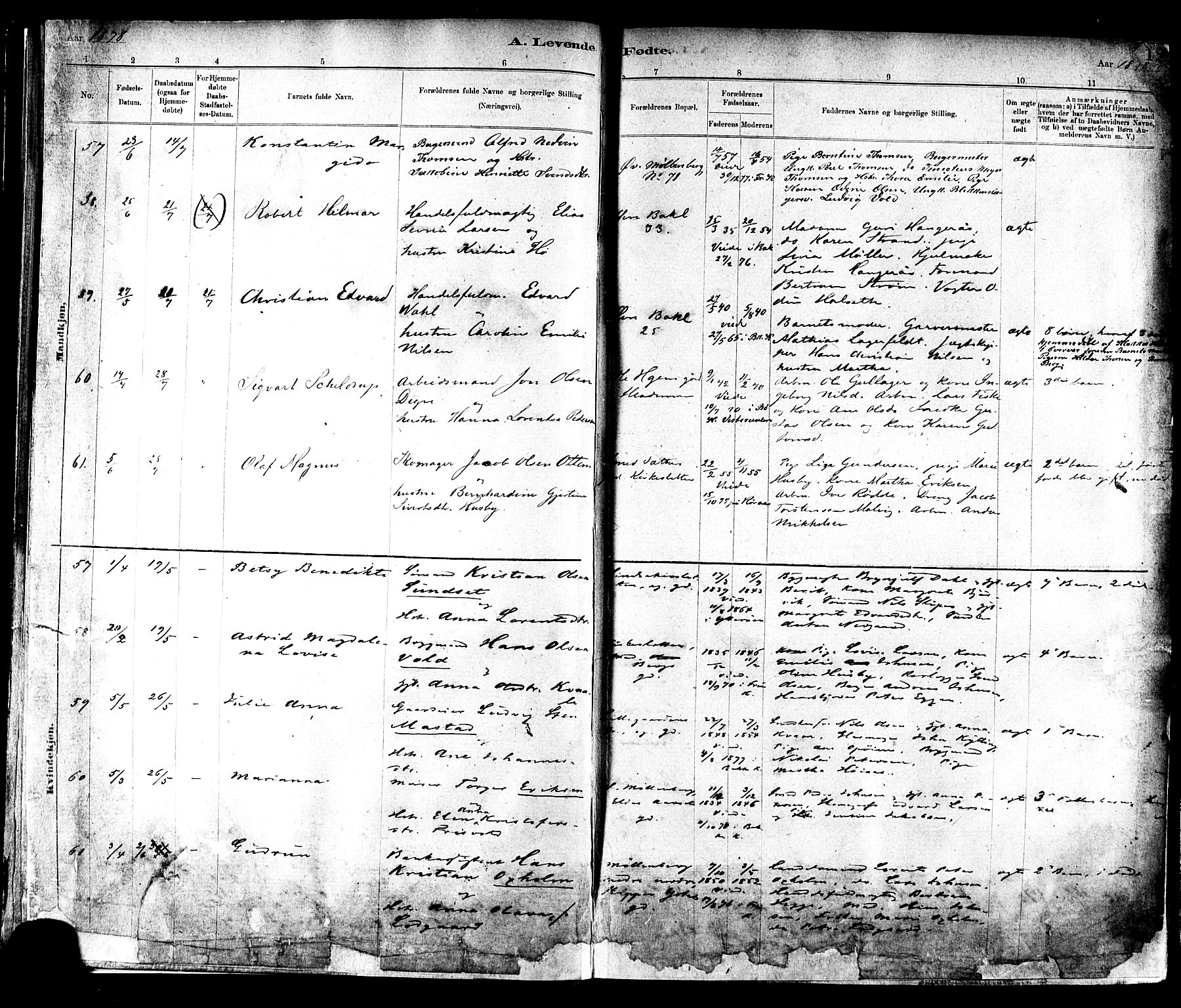 Ministerialprotokoller, klokkerbøker og fødselsregistre - Sør-Trøndelag, SAT/A-1456/604/L0188: Parish register (official) no. 604A09, 1878-1892, p. 12