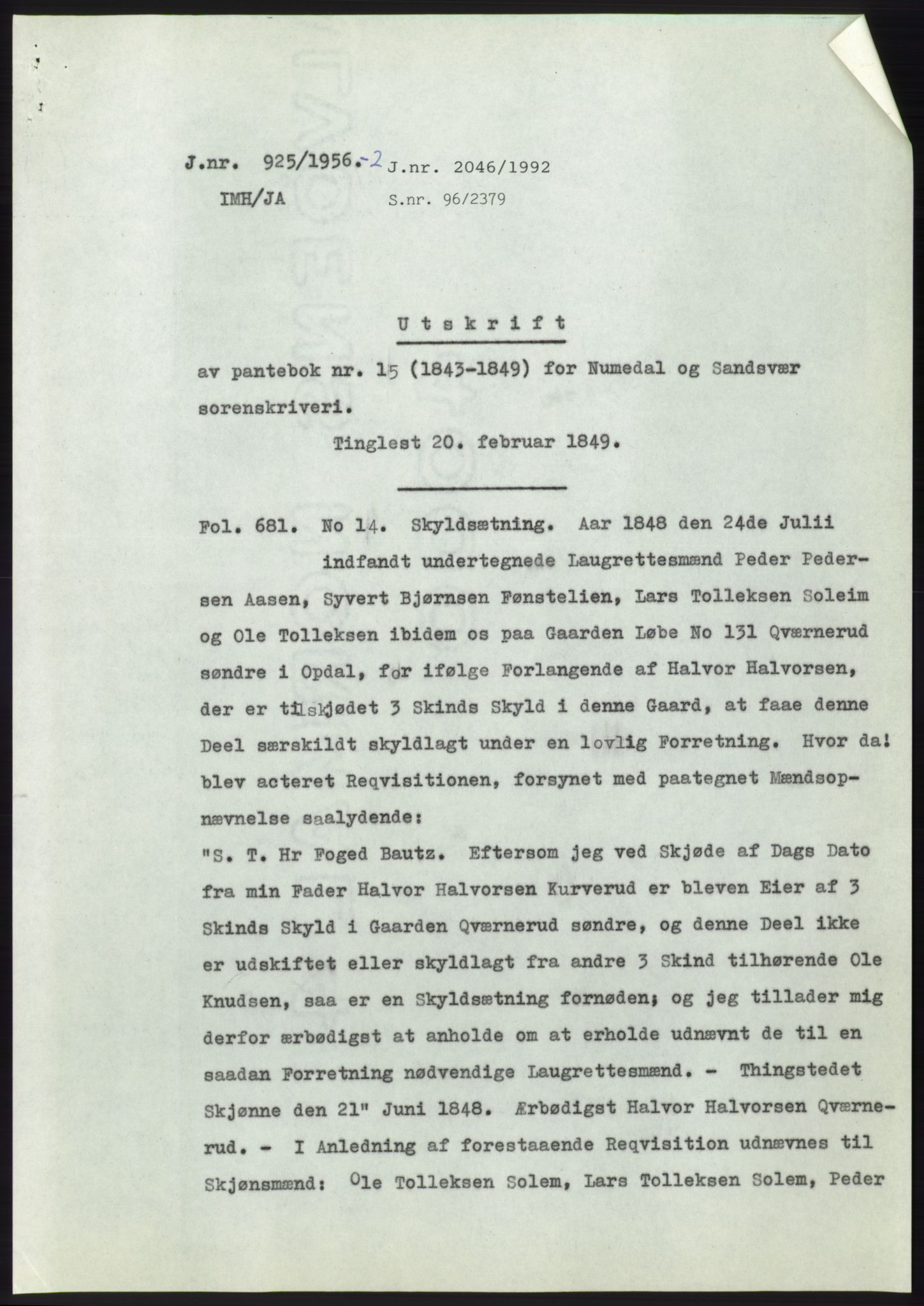 Statsarkivet i Kongsberg, SAKO/A-0001, 1956, p. 179
