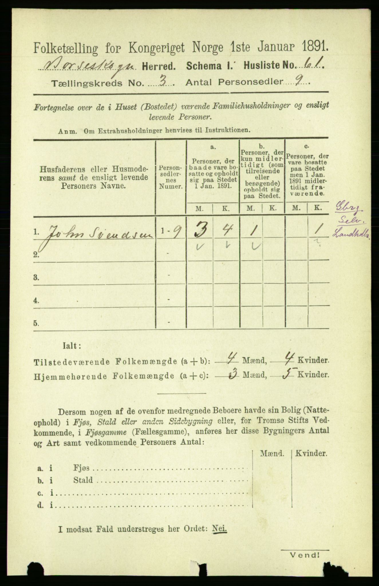 RA, 1891 census for 1657 Børseskogn, 1891, p. 1340