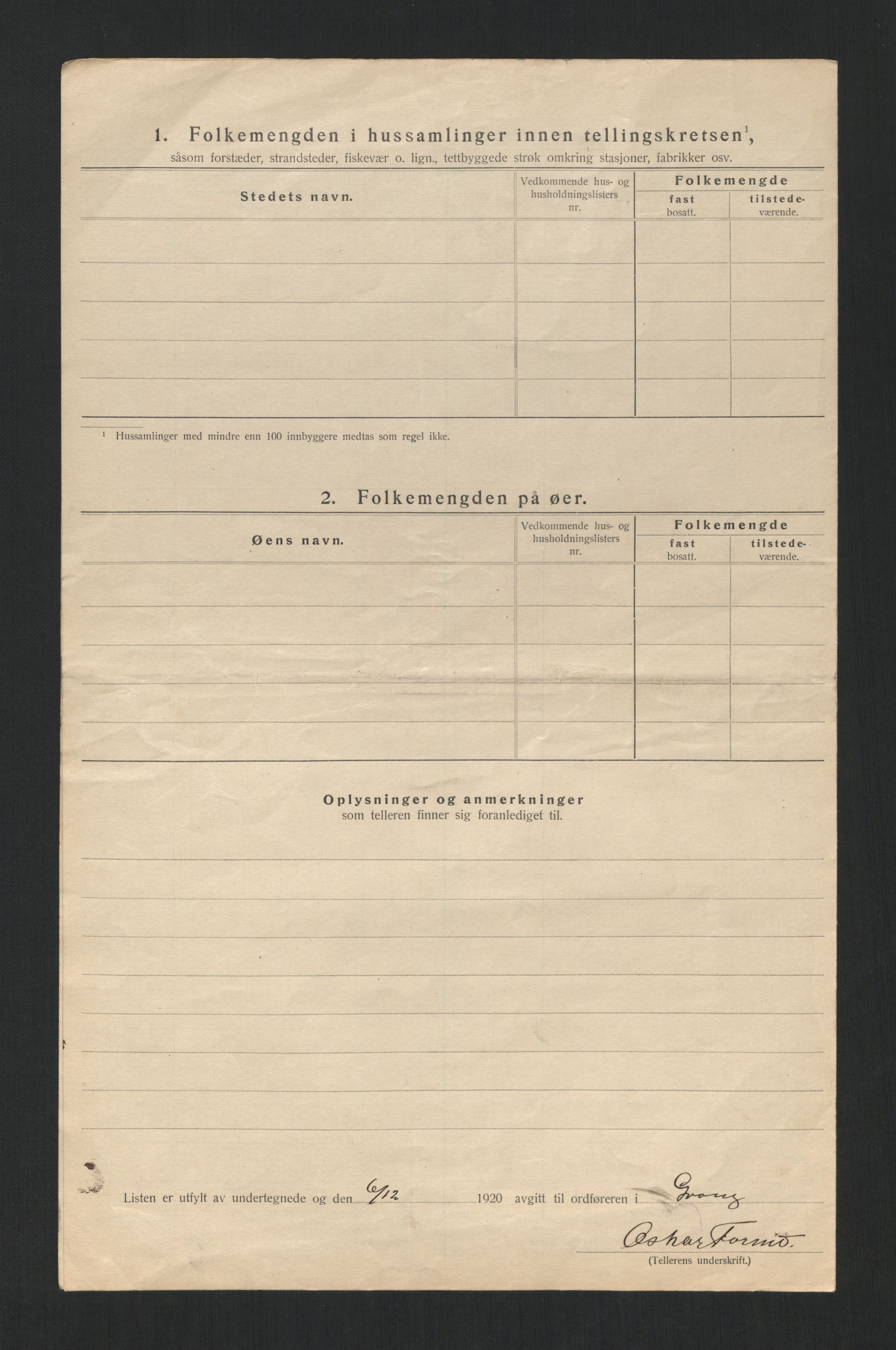 SAT, 1920 census for Grong, 1920, p. 23