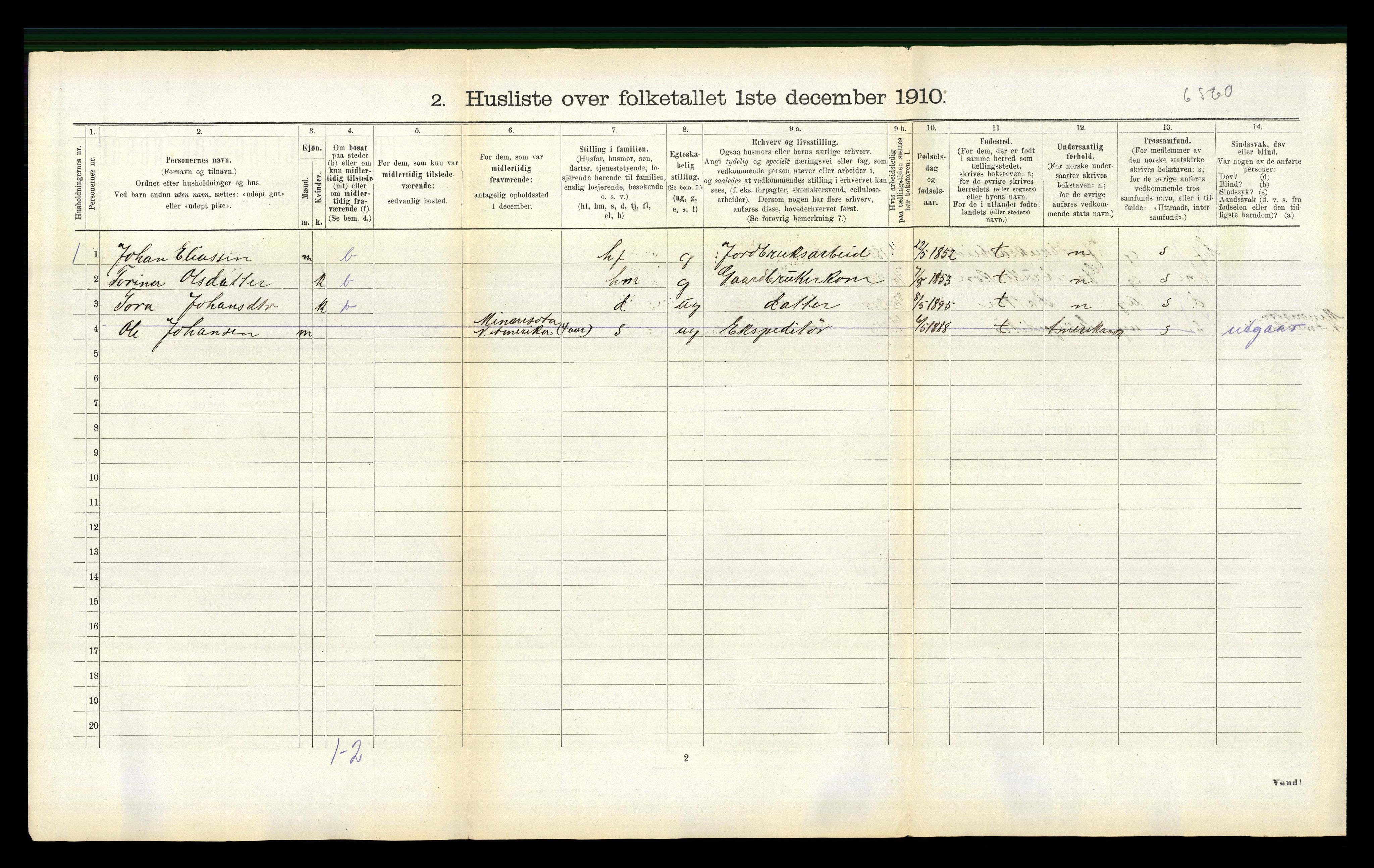 RA, 1910 census for Fræna, 1910, p. 427