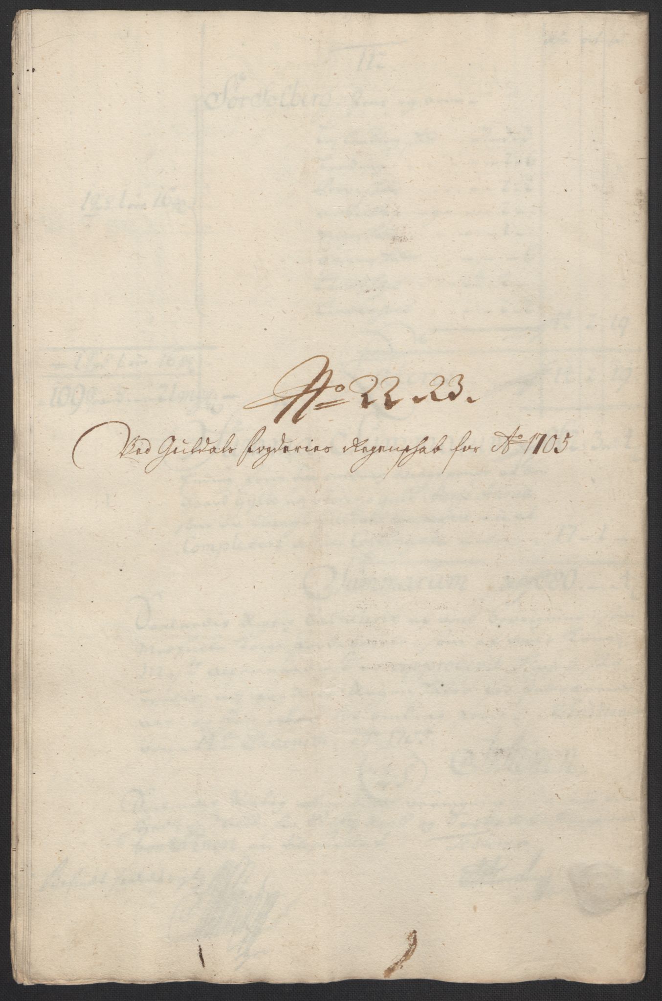 Rentekammeret inntil 1814, Reviderte regnskaper, Fogderegnskap, RA/EA-4092/R60/L3955: Fogderegnskap Orkdal og Gauldal, 1705, p. 426