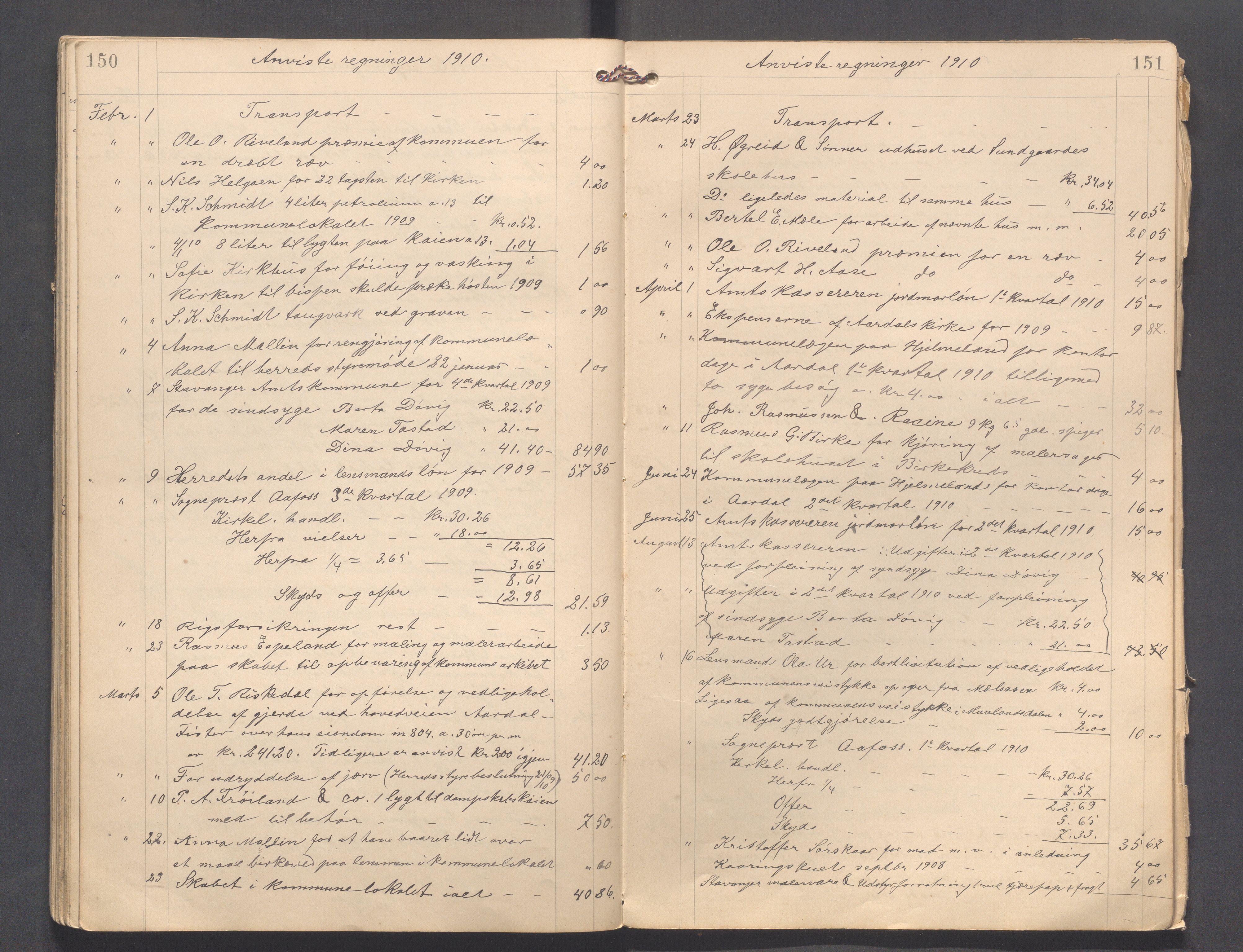 Årdal kommune - Formannskapet, IKAR/K-101953/B/L0002: Kopibok, 1899-1919, p. 150-151