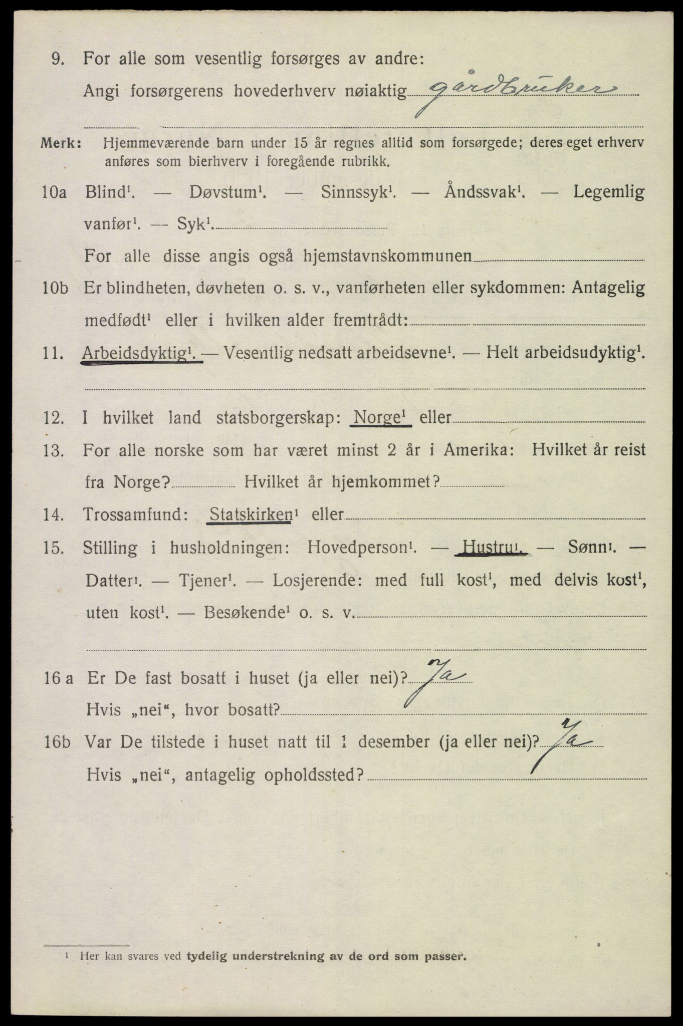 SAH, 1920 census for Furnes, 1920, p. 6008