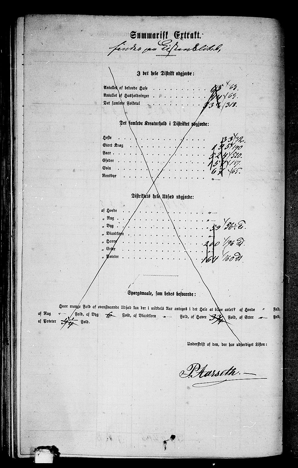 RA, 1865 census for Borgund, 1865, p. 158