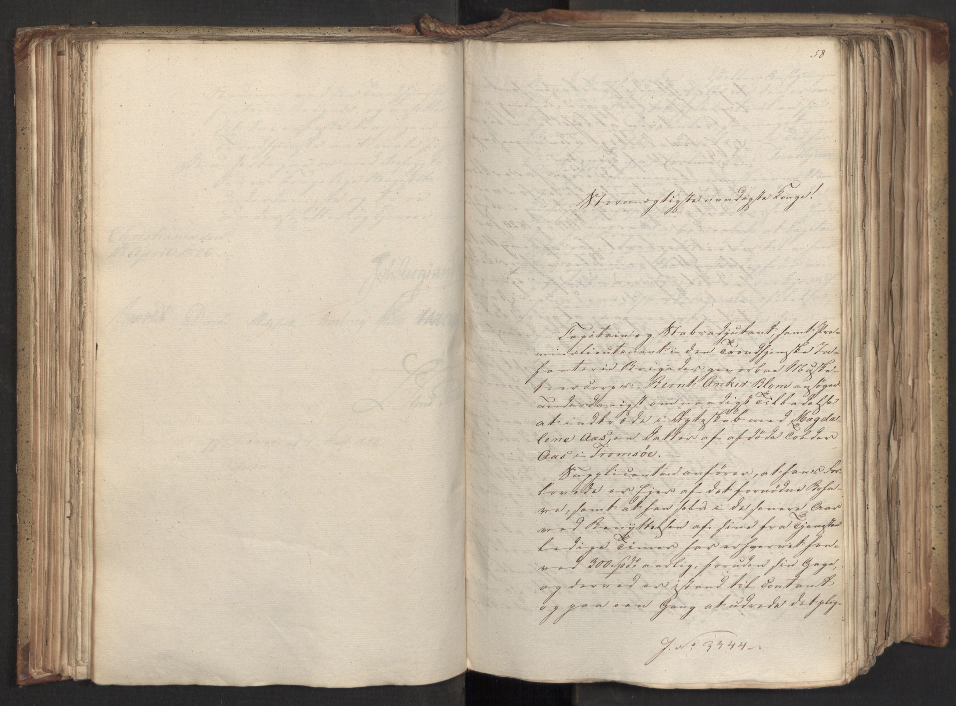 Statsrådsavdelingen i Stockholm, AV/RA-S-1003/D/Da/L0046: Regjeringsinnstillinger nr. 3308-3500, 1826, p. 105