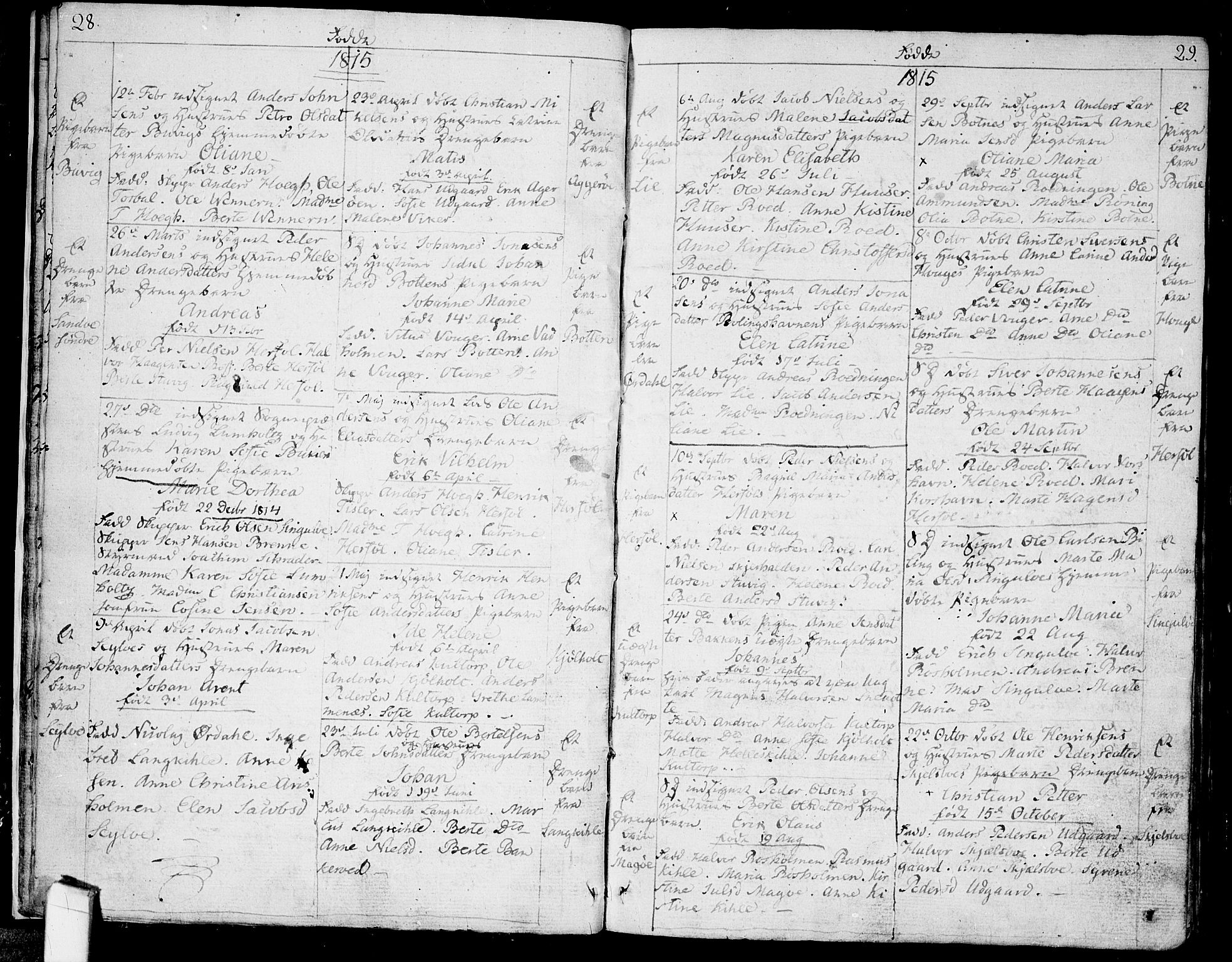 Hvaler prestekontor Kirkebøker, AV/SAO-A-2001/F/Fa/L0004: Parish register (official) no. I 4, 1805-1816, p. 28-29