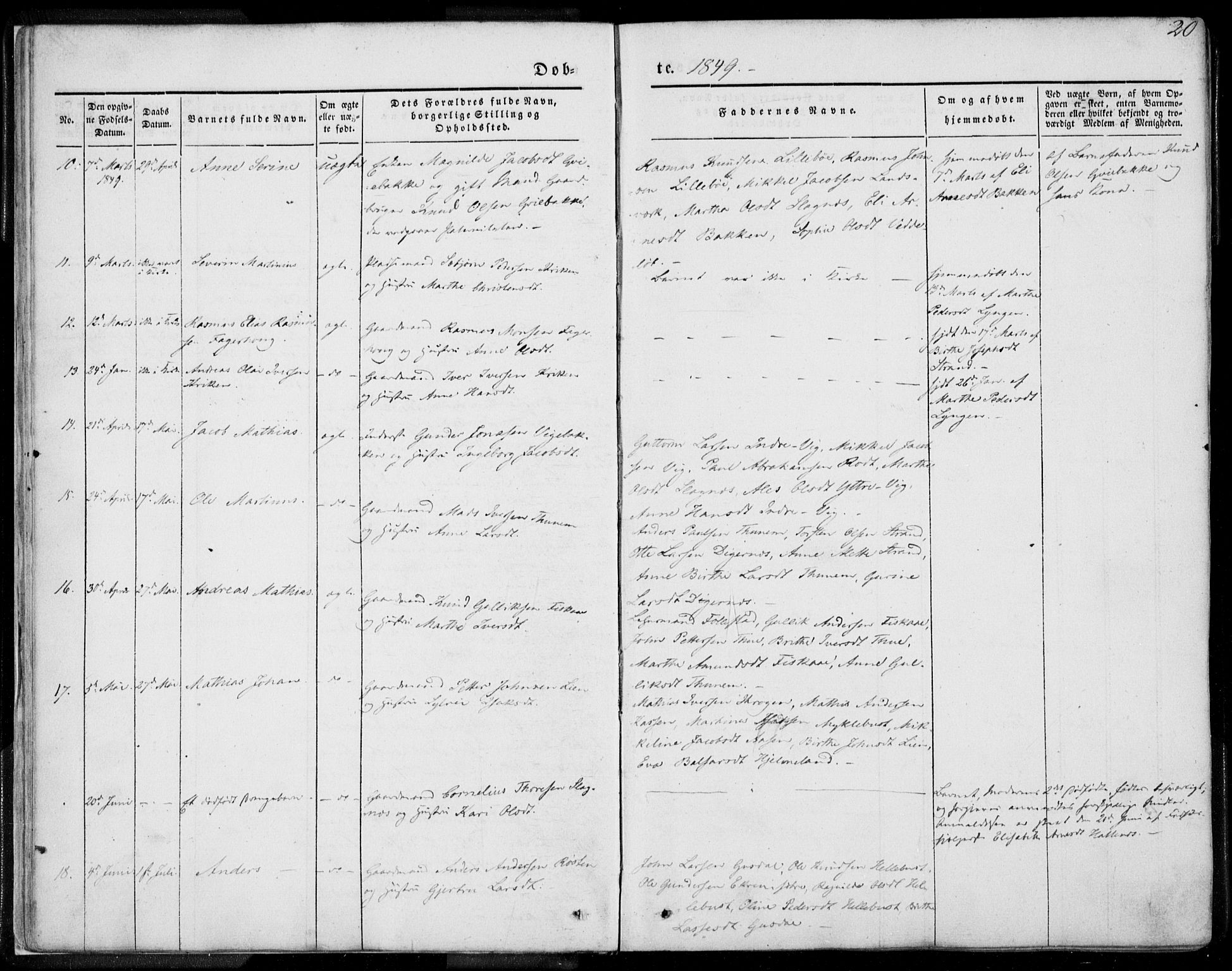 Ministerialprotokoller, klokkerbøker og fødselsregistre - Møre og Romsdal, SAT/A-1454/501/L0006: Parish register (official) no. 501A06, 1844-1868, p. 20