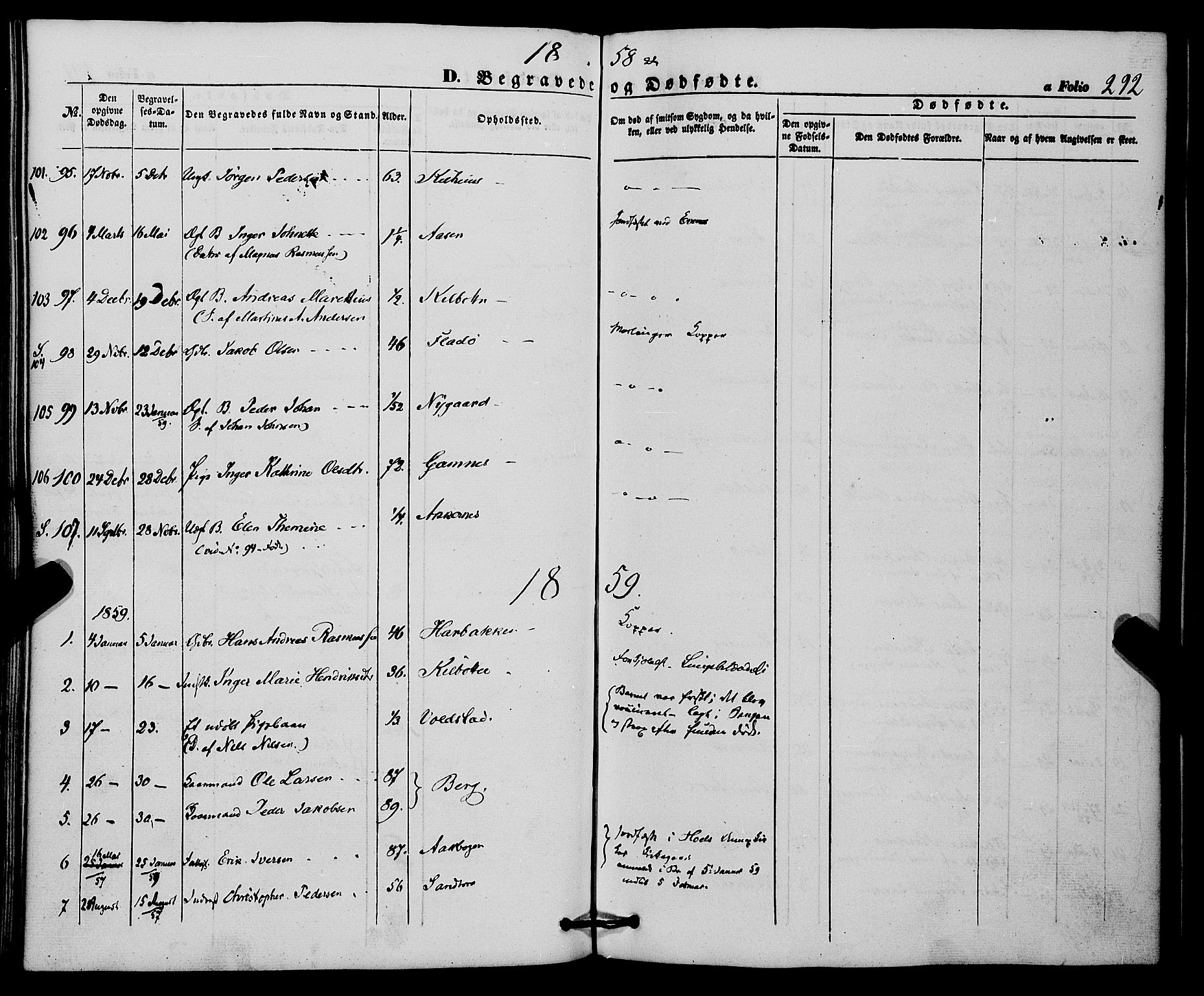 Trondenes sokneprestkontor, SATØ/S-1319/H/Ha/L0011kirke: Parish register (official) no. 11, 1853-1862, p. 292