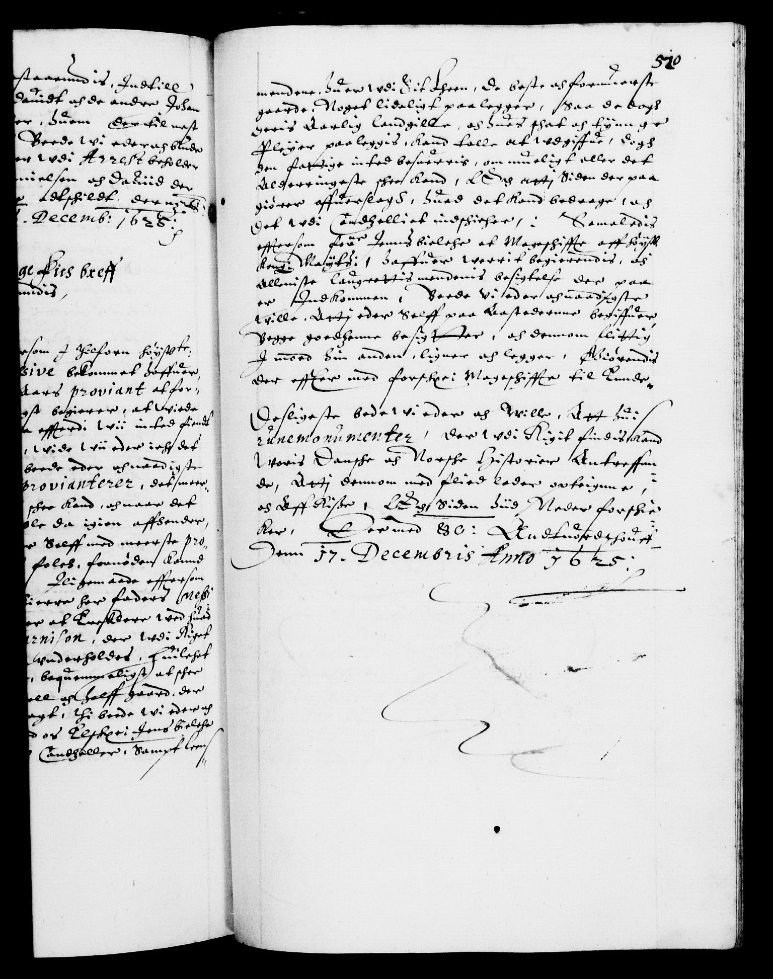 Danske Kanselli 1572-1799, RA/EA-3023/F/Fc/Fca/Fcab/L0004: Norske tegnelser (mikrofilm), 1617-1627, p. 520a