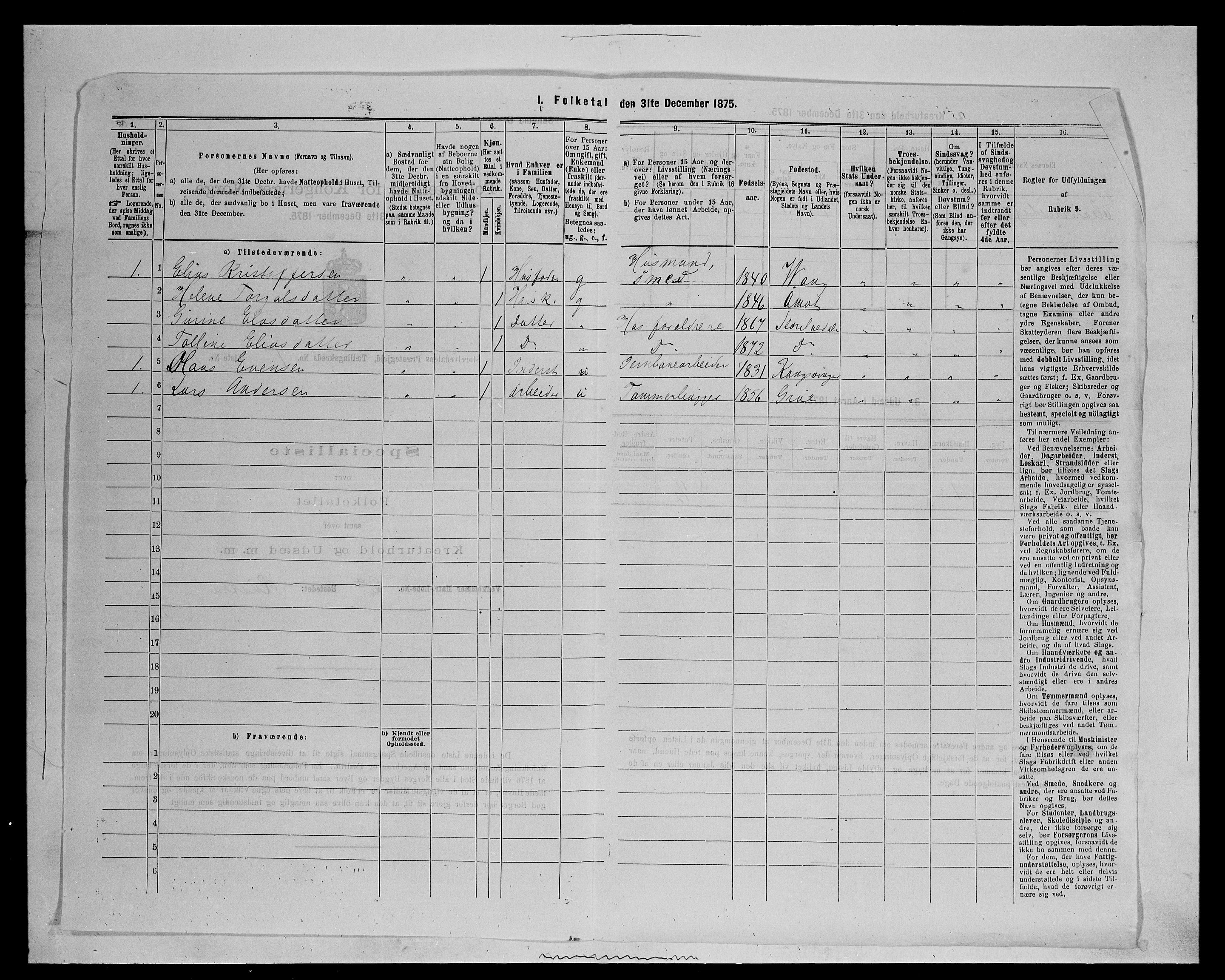 SAH, 1875 census for 0430P Stor-Elvdal, 1875, p. 72