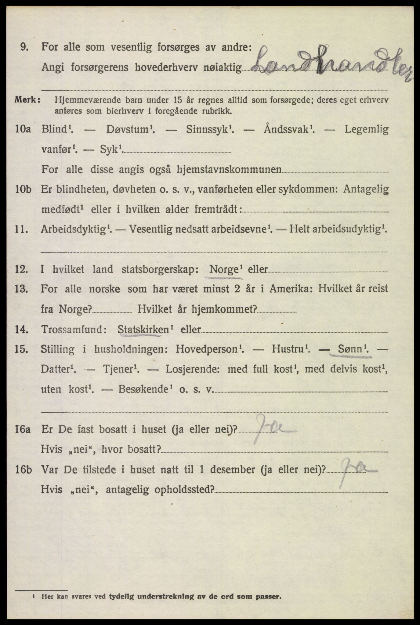 SAH, 1920 census for Stange, 1920, p. 17722