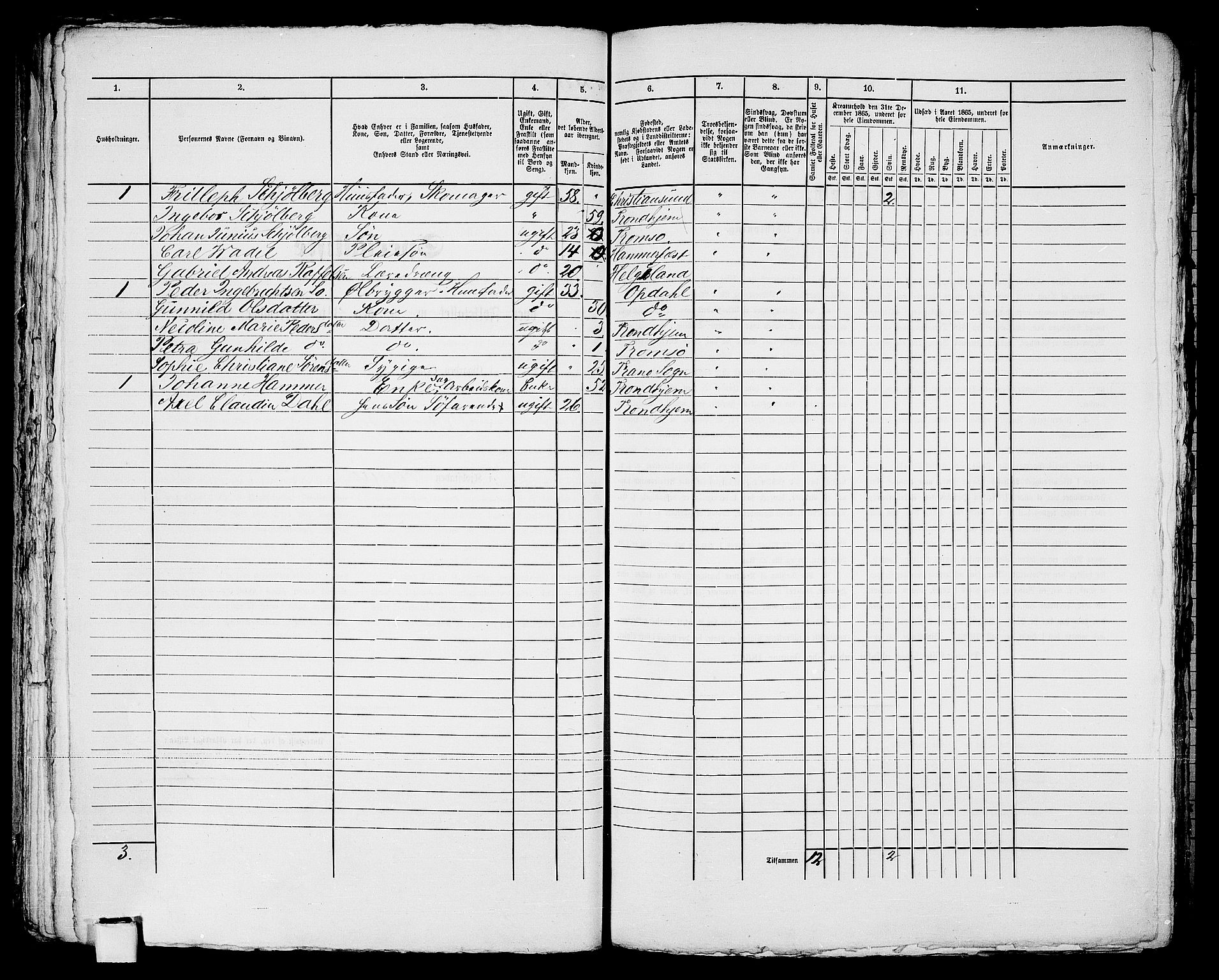 RA, 1865 census for Tromsø, 1865, p. 571