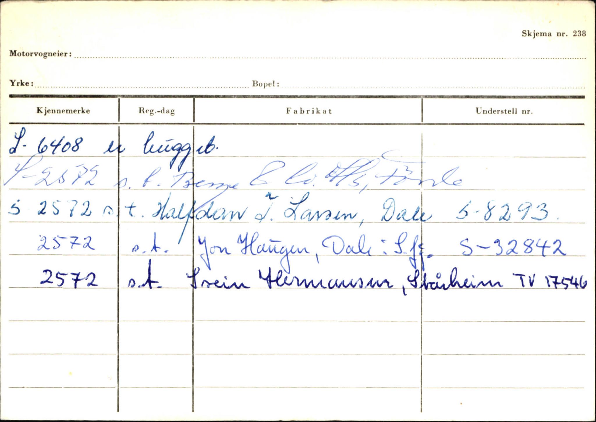 Statens vegvesen, Sogn og Fjordane vegkontor, AV/SAB-A-5301/4/F/L0132: Eigarregister Askvoll A-Å. Balestrand A-Å, 1945-1975, p. 579