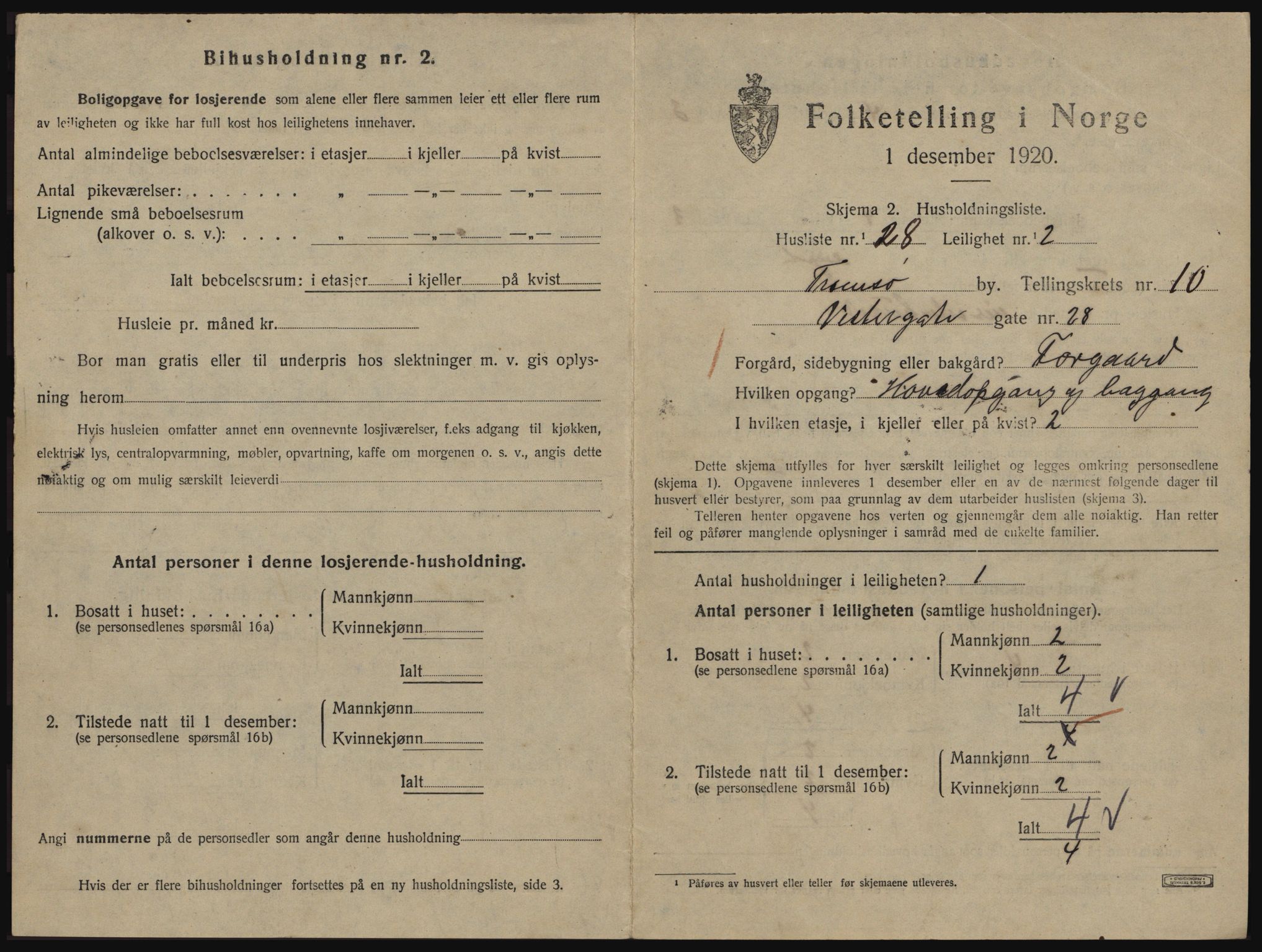 SATØ, 1920 census for Tromsø, 1920, p. 5283