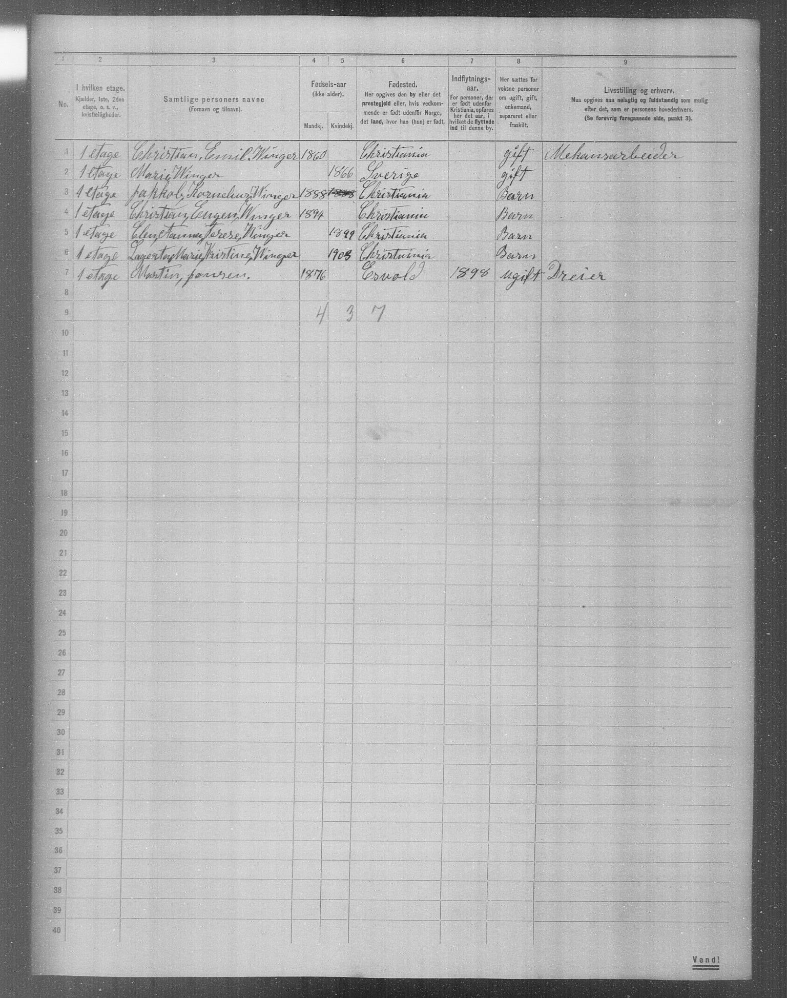 OBA, Municipal Census 1904 for Kristiania, 1904, p. 6882