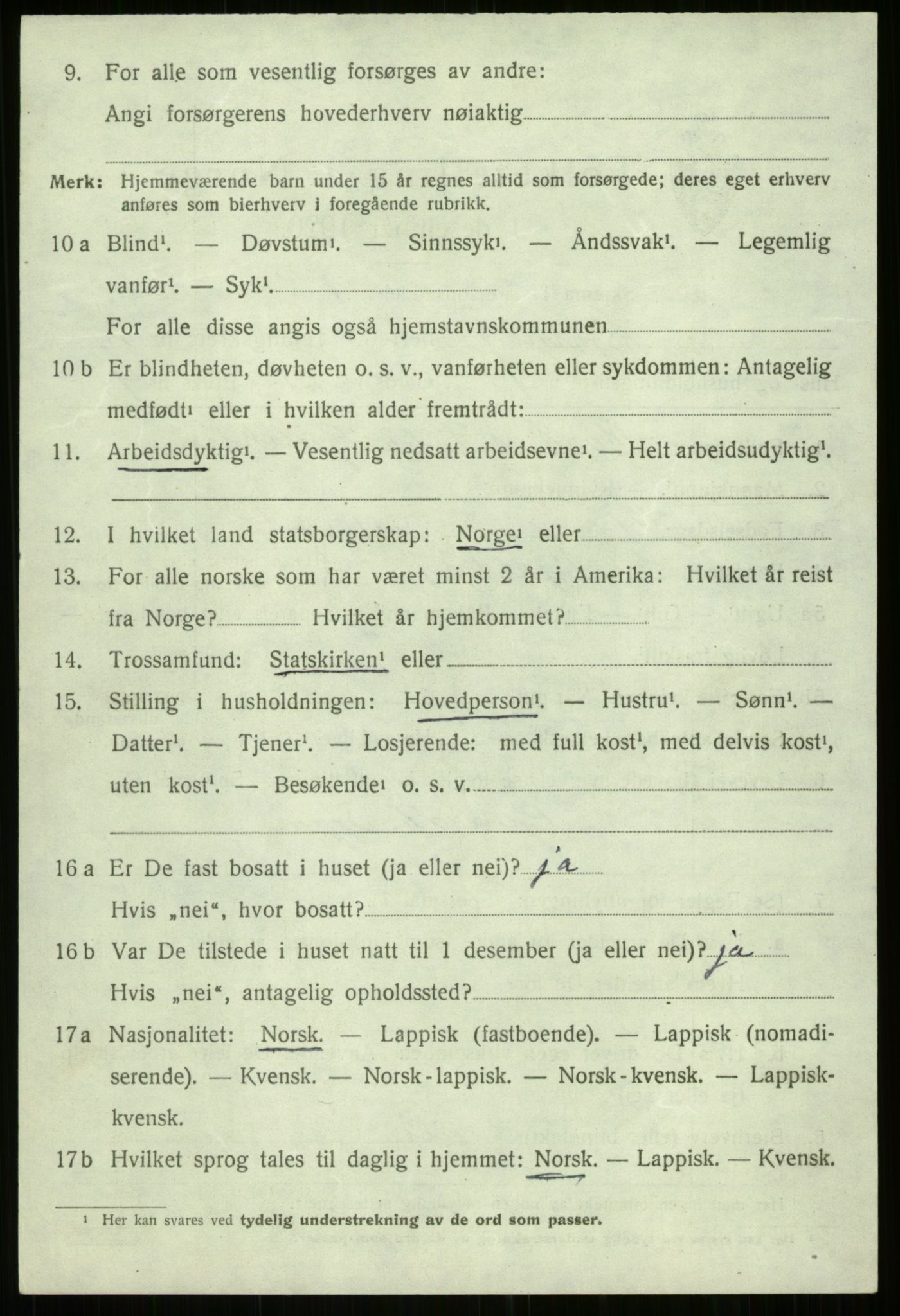 SATØ, 1920 census for Bjarkøy, 1920, p. 3994