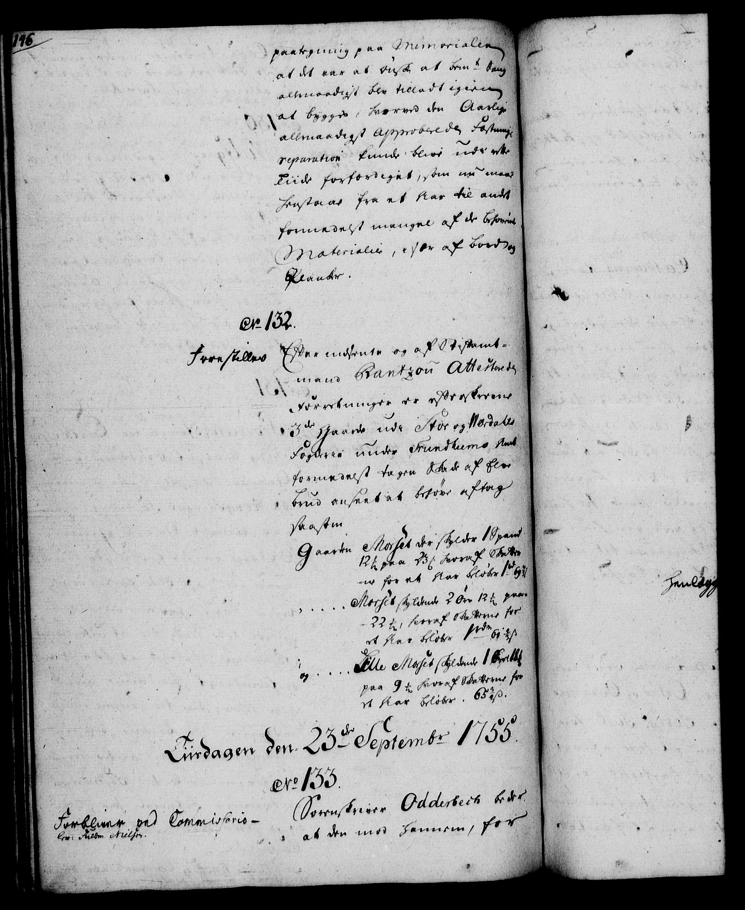 Rentekammeret, Kammerkanselliet, RA/EA-3111/G/Gh/Gha/L0033: Norsk ekstraktmemorialprotokoll (merket RK 53.78), 1755-1756, p. 146