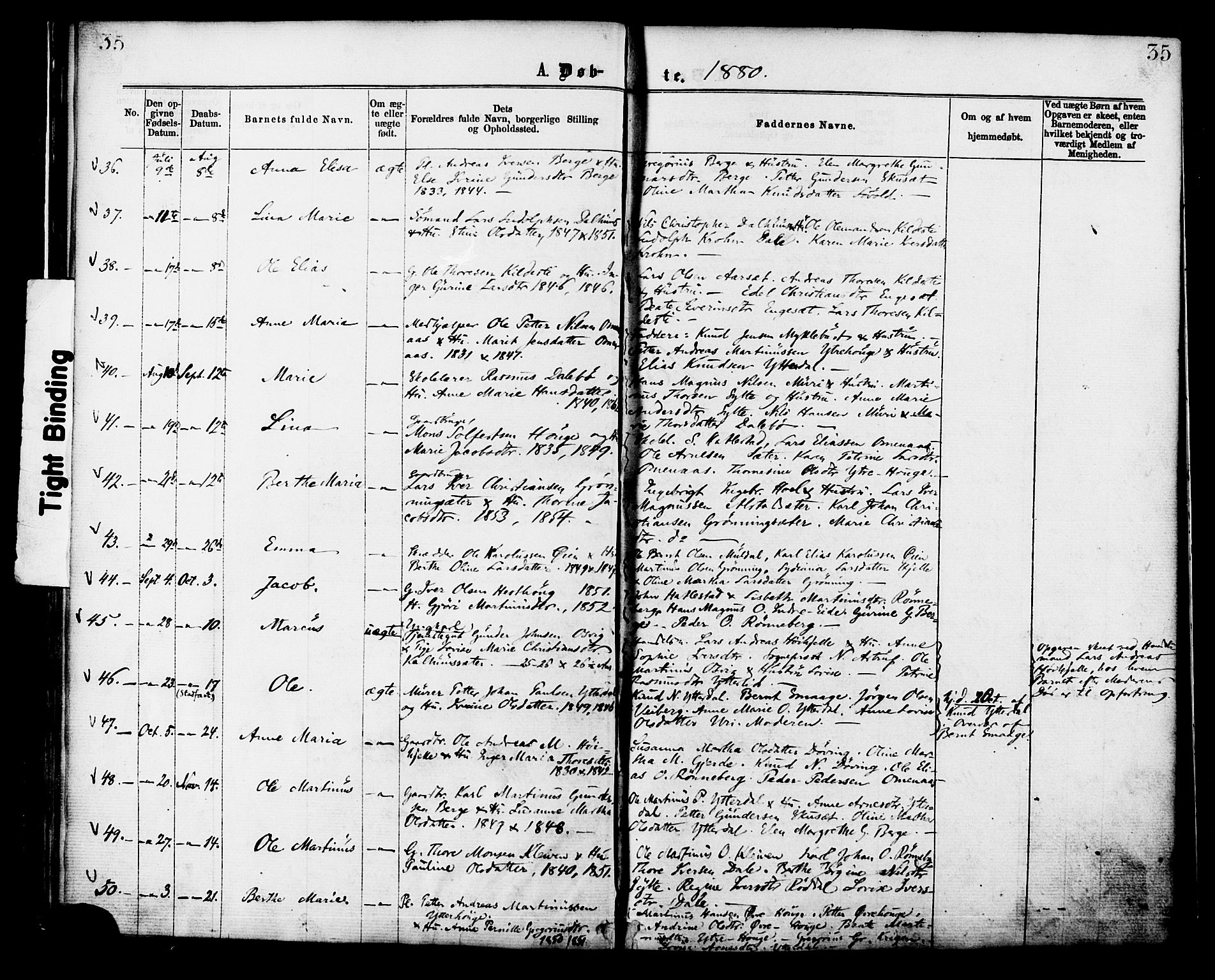 Ministerialprotokoller, klokkerbøker og fødselsregistre - Møre og Romsdal, SAT/A-1454/519/L0254: Parish register (official) no. 519A13, 1868-1883, p. 35
