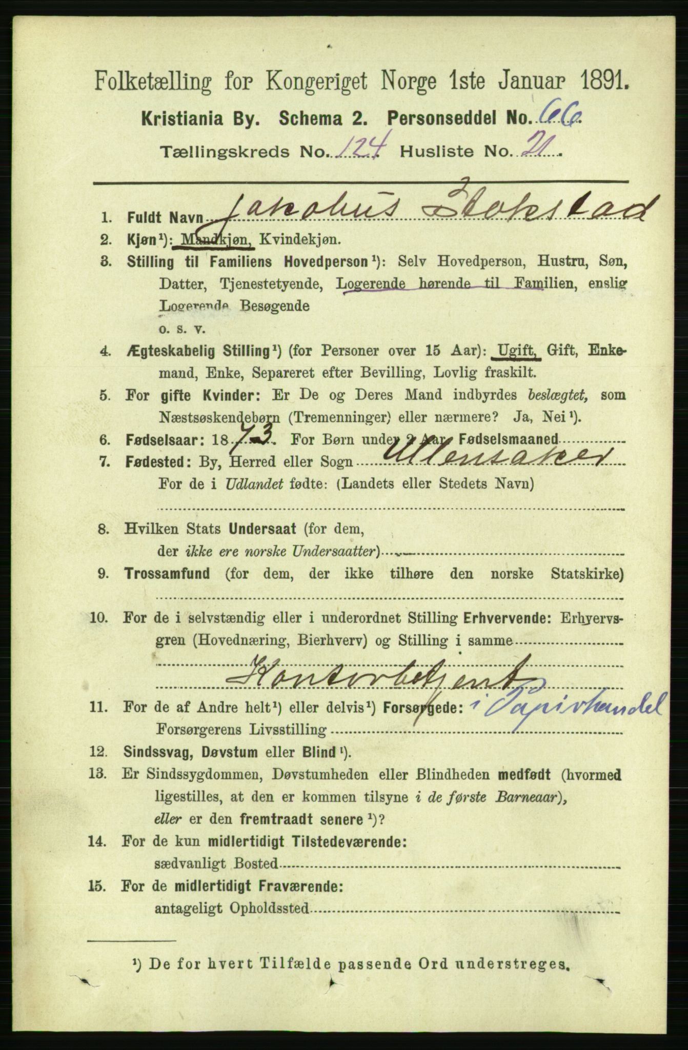 RA, 1891 census for 0301 Kristiania, 1891, p. 65955