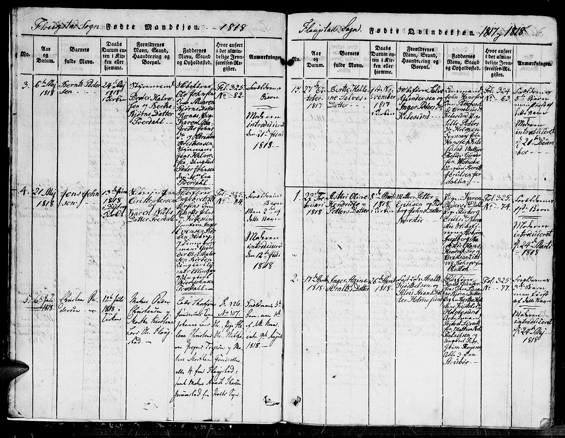 Dypvåg sokneprestkontor, AV/SAK-1111-0007/F/Fb/Fbb/L0001: Parish register (copy) no. B 1, 1816-1850, p. 6