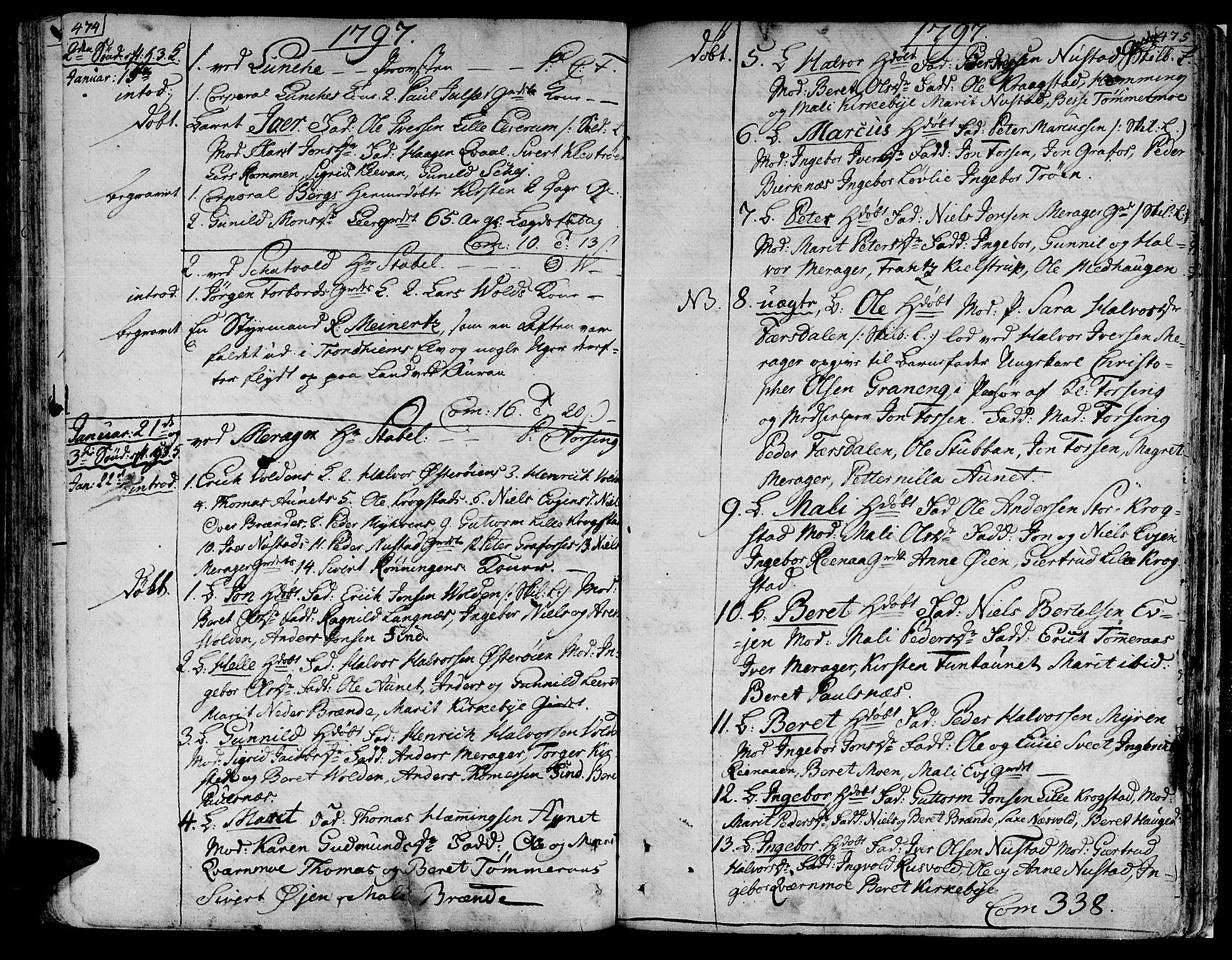 Ministerialprotokoller, klokkerbøker og fødselsregistre - Nord-Trøndelag, SAT/A-1458/709/L0059: Parish register (official) no. 709A06, 1781-1797, p. 474-475