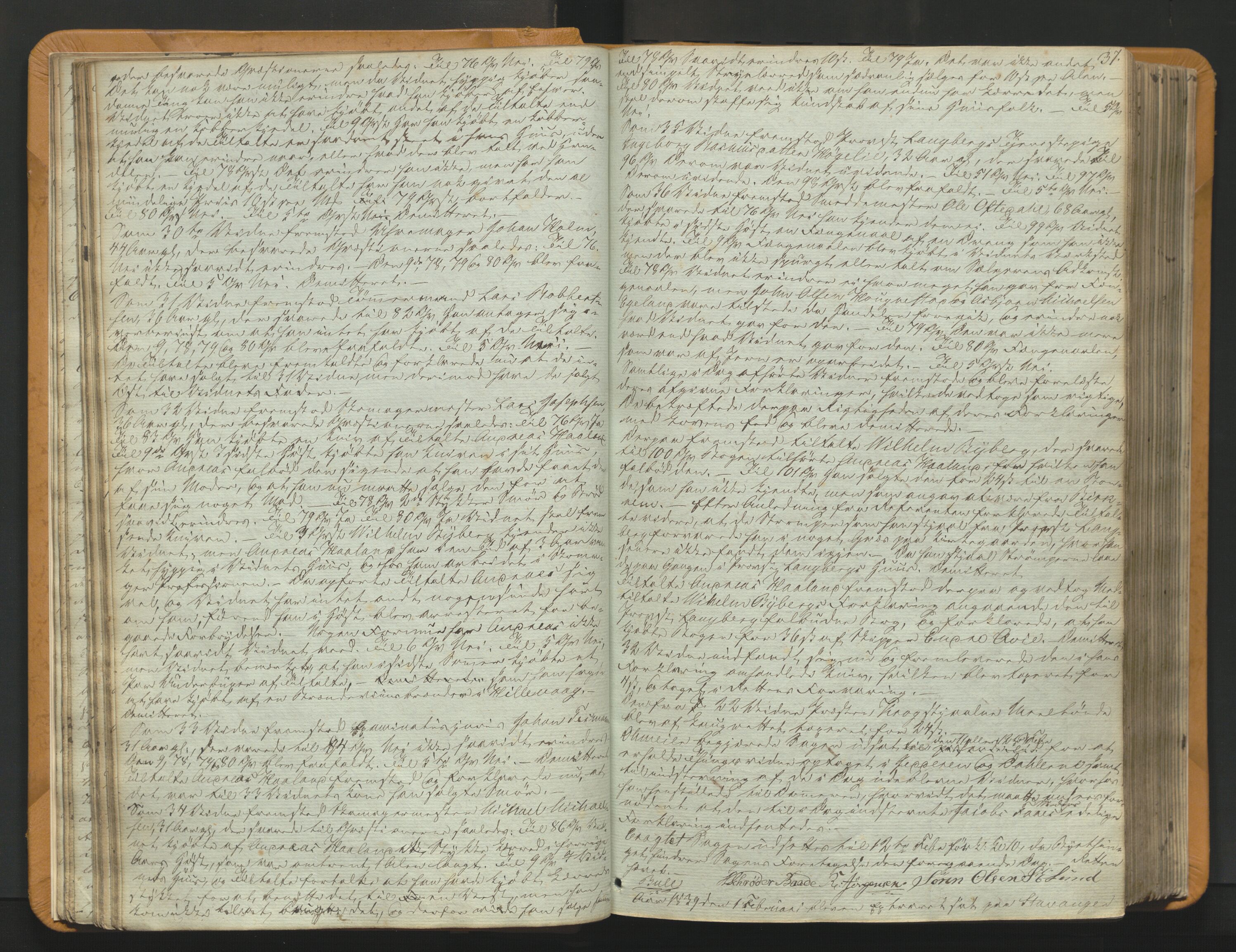 Stavanger byfogd, AV/SAST-A-101408/001/3/30/30BA/L0054: Bytingprotkoll, 1838-1843, p. 36b-37a