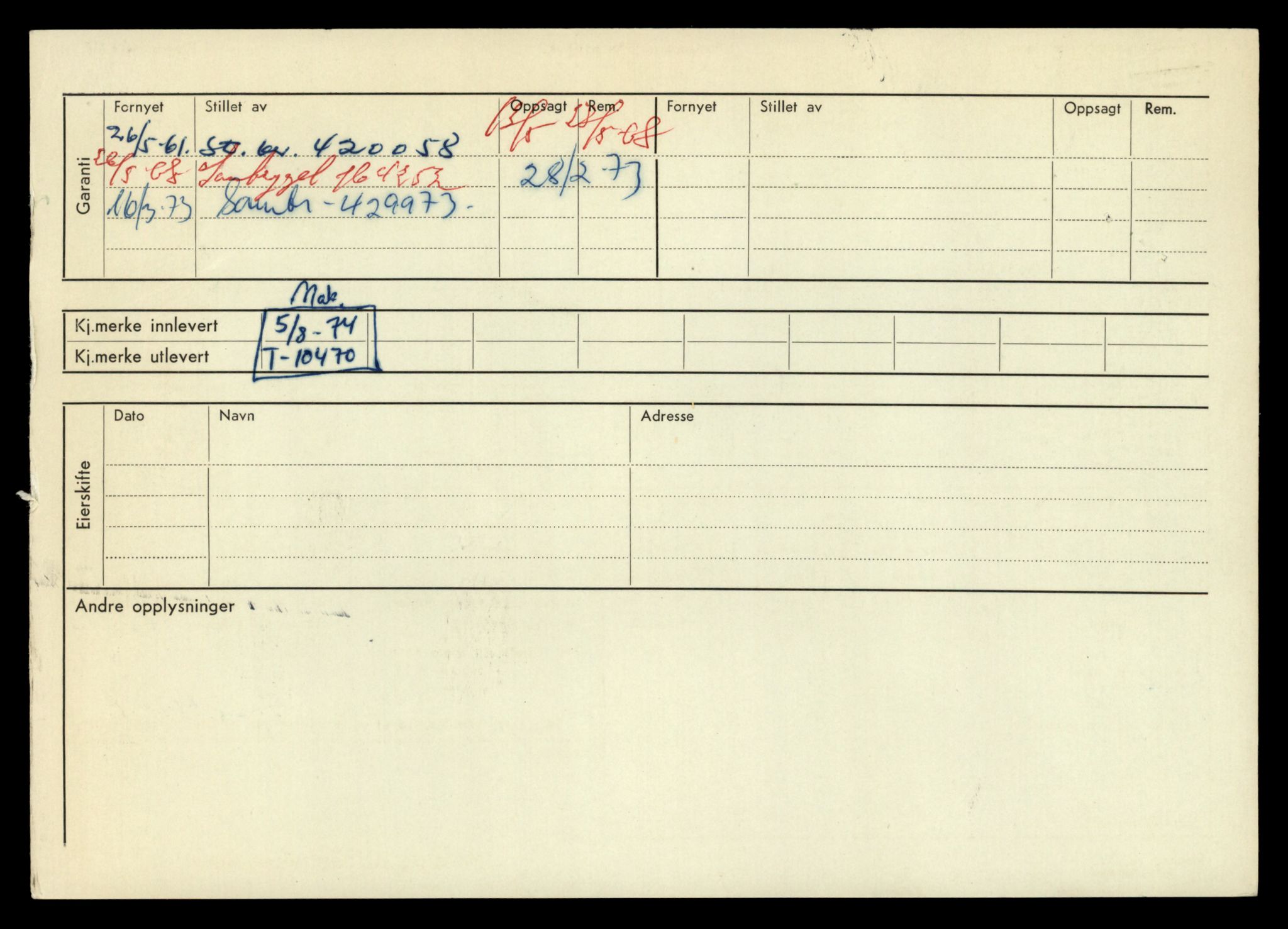 Møre og Romsdal vegkontor - Ålesund trafikkstasjon, AV/SAT-A-4099/F/Fe/L0020: Registreringskort for kjøretøy T 10351 - T 10470, 1927-1998, p. 3196