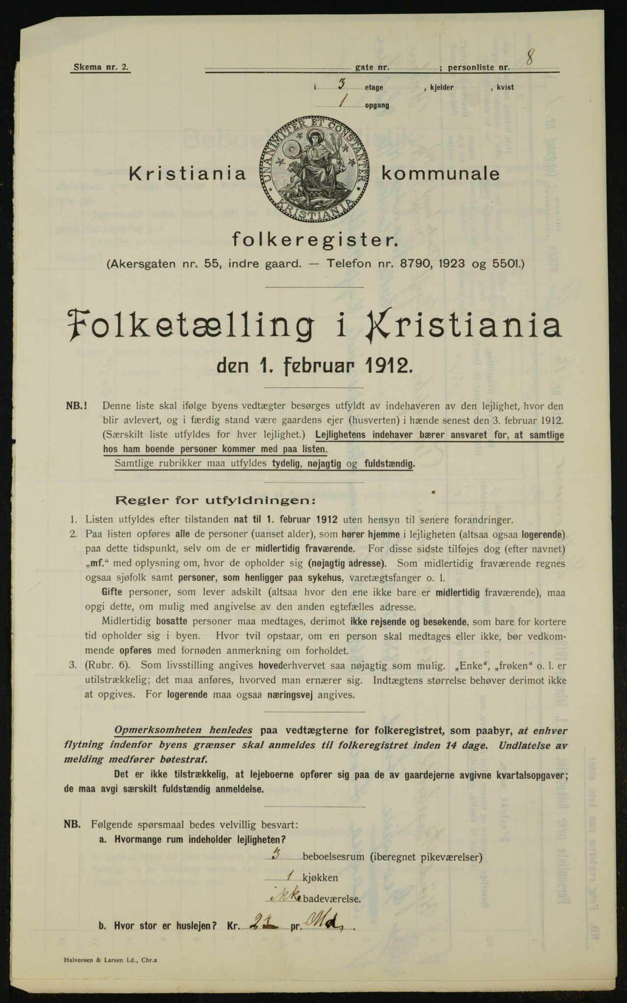 OBA, Municipal Census 1912 for Kristiania, 1912, p. 12939