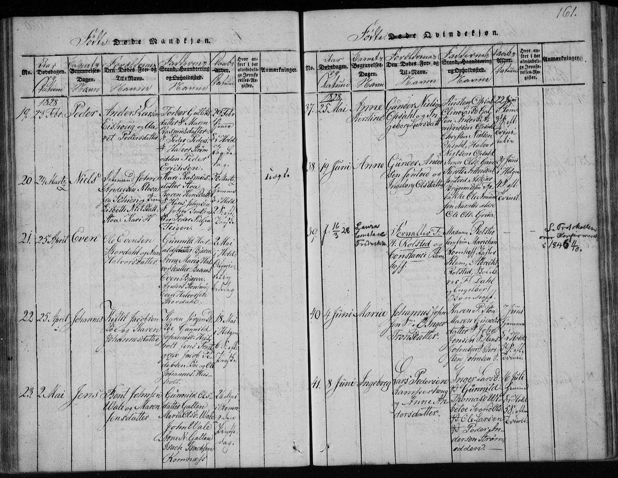 Holla kirkebøker, SAKO/A-272/F/Fa/L0003: Parish register (official) no. 3, 1815-1830, p. 161