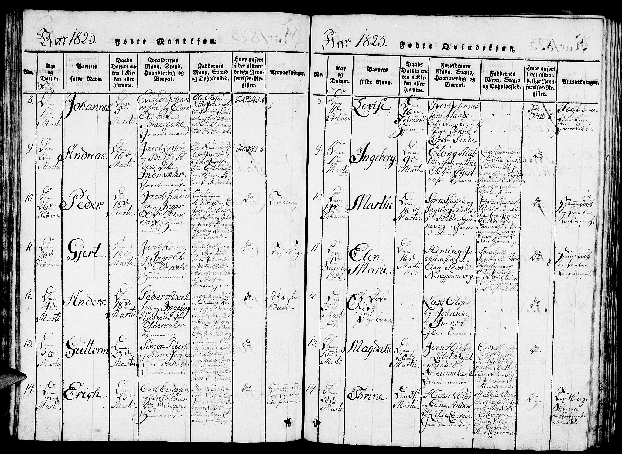 Gulen sokneprestembete, SAB/A-80201/H/Haa/Haaa/L0018: Parish register (official) no. A 18, 1816-1825, p. 66