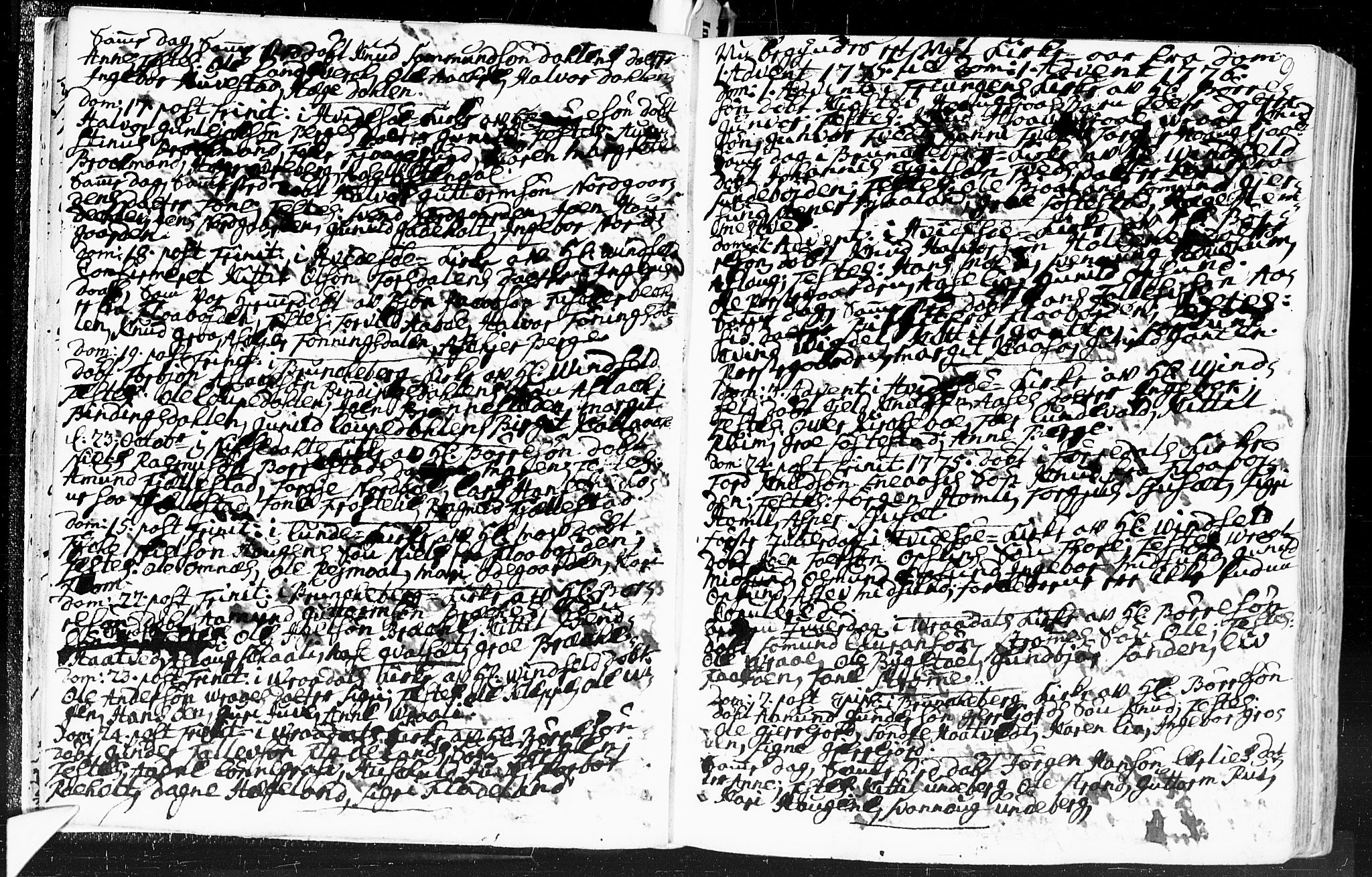 Kviteseid kirkebøker, SAKO/A-276/F/Fa/L0002: Parish register (official) no. I 2, 1773-1786, p. 9