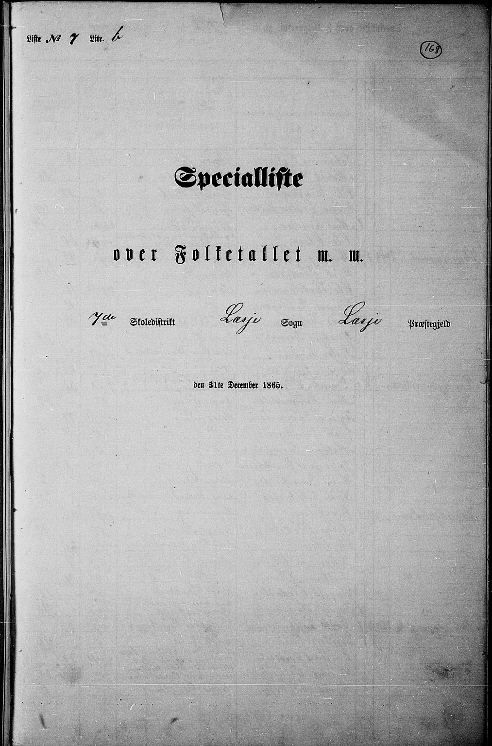 RA, 1865 census for Lesja, 1865, p. 155