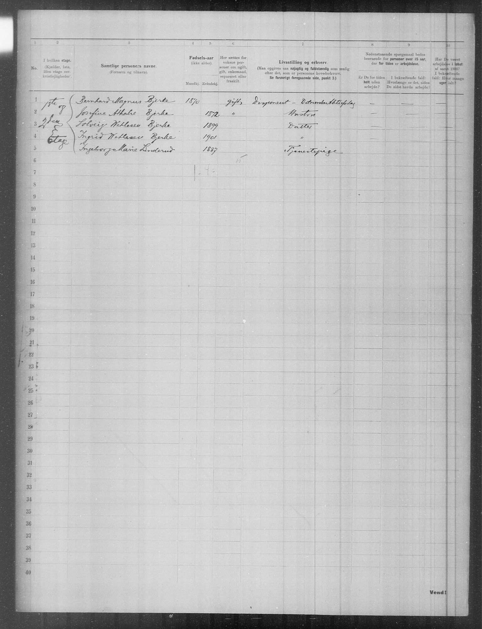 OBA, Municipal Census 1903 for Kristiania, 1903, p. 4578