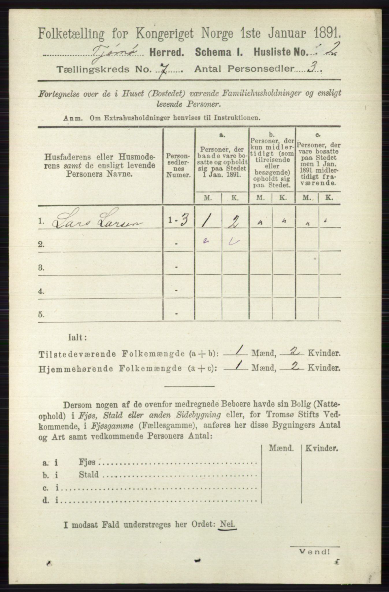 RA, 1891 census for 0723 Tjøme, 1891, p. 2414