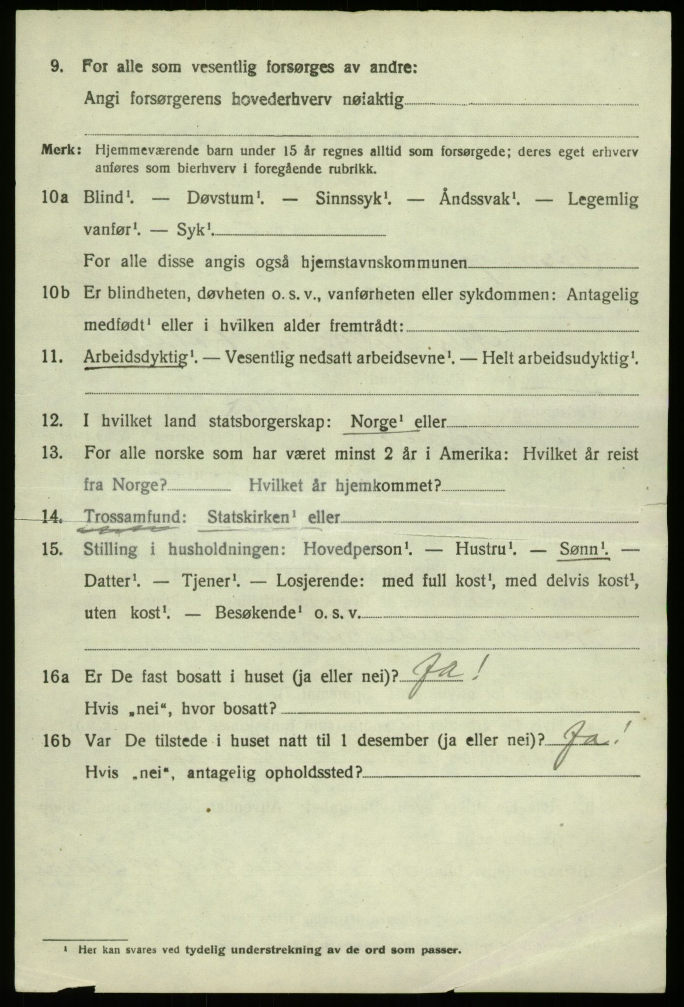 SAB, 1920 census for Hosanger, 1920, p. 3346