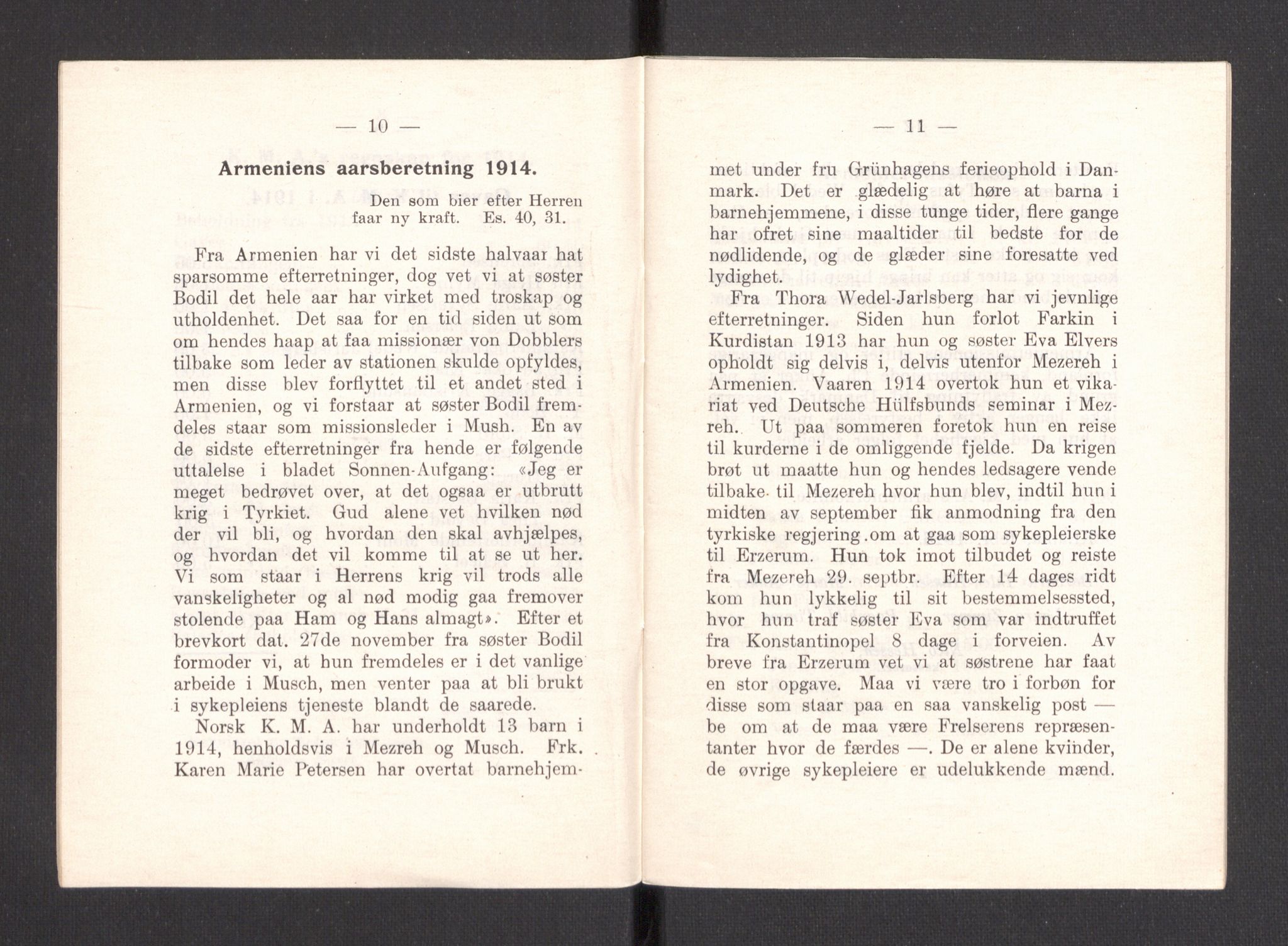 Kvinnelige Misjonsarbeidere, AV/RA-PA-0699/F/Fa/L0001/0007: -- / Årsmeldinger, trykte, 1906-1915