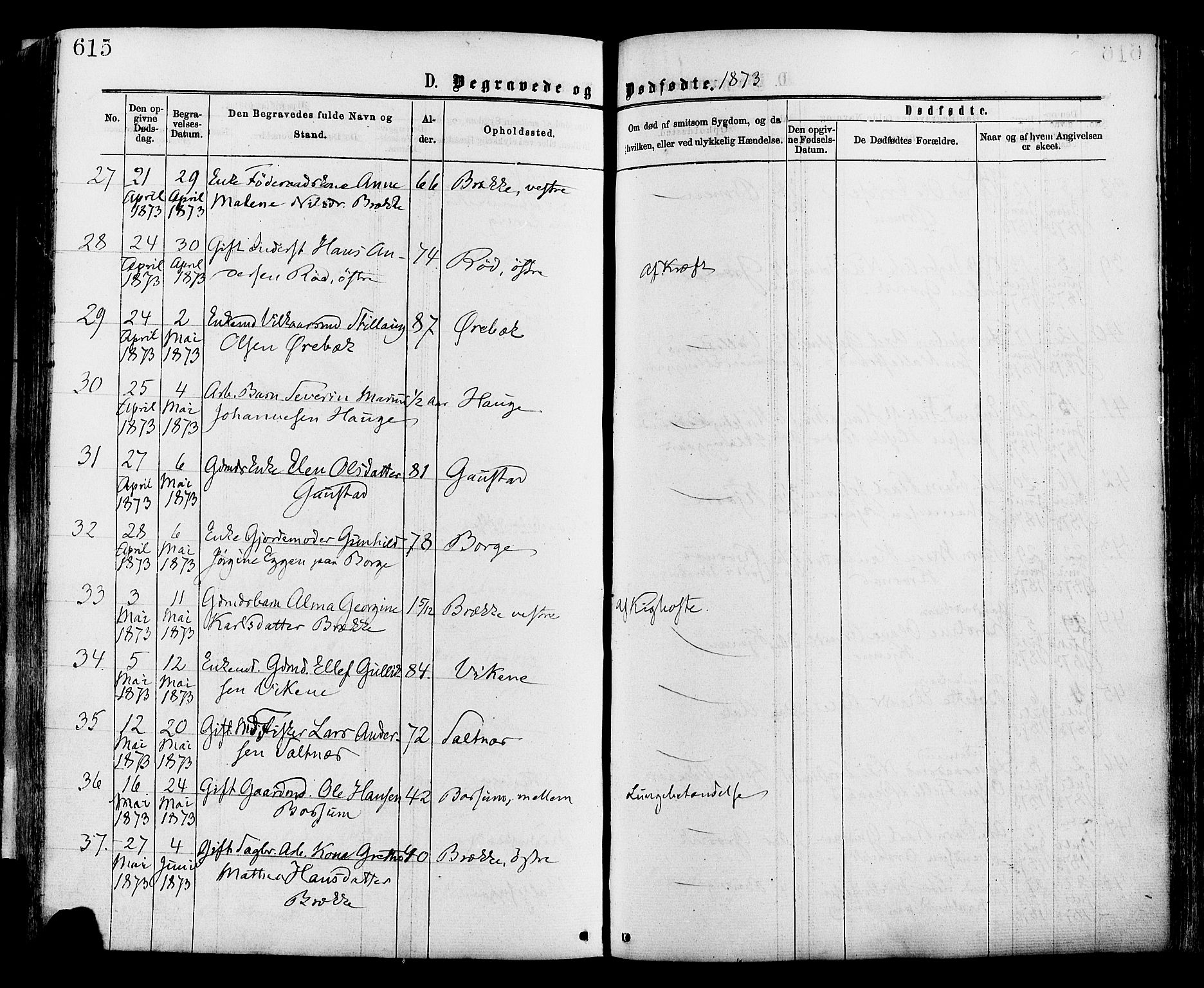 Onsøy prestekontor Kirkebøker, AV/SAO-A-10914/F/Fa/L0004: Parish register (official) no. I 4, 1861-1877, p. 615