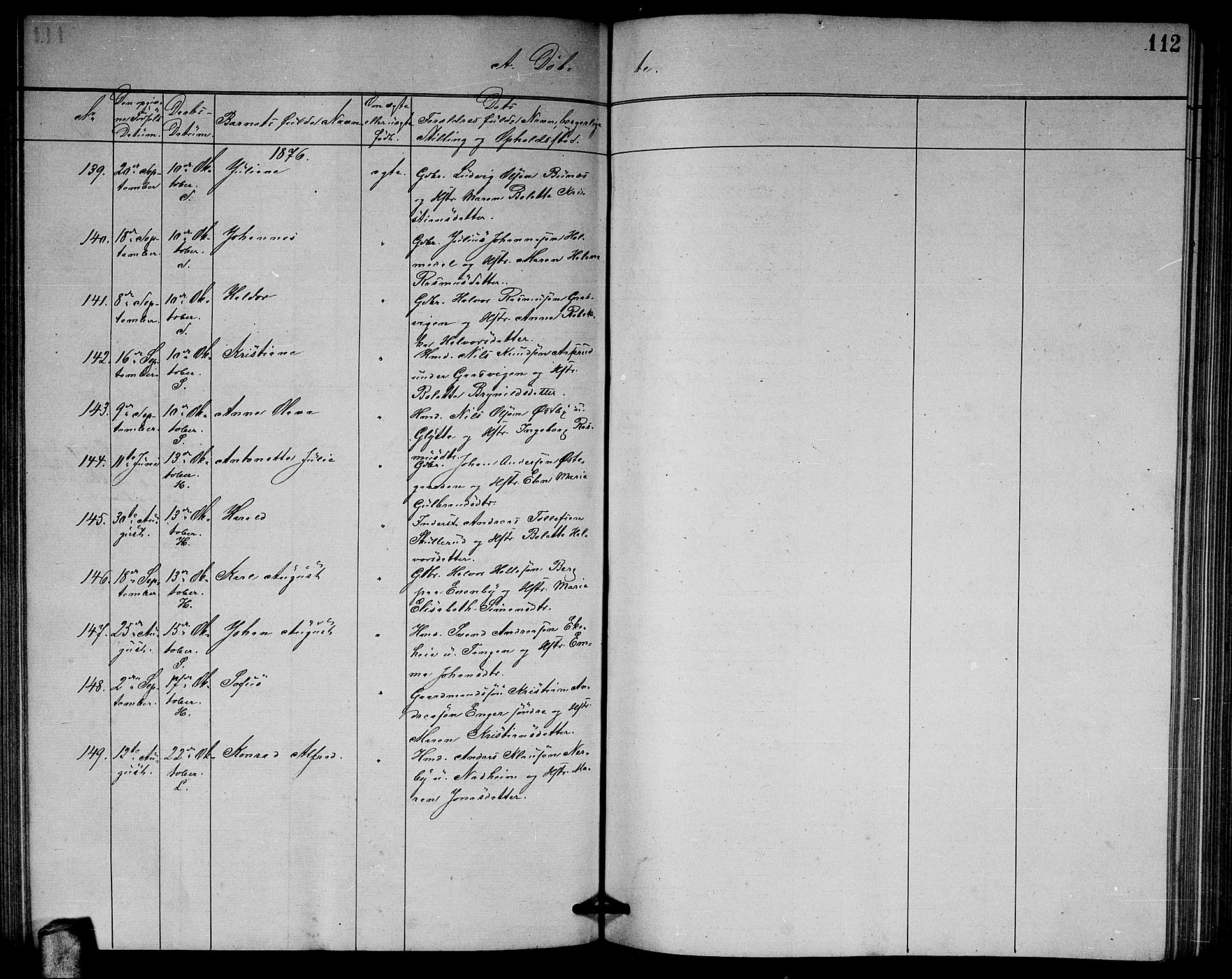 Høland prestekontor Kirkebøker, AV/SAO-A-10346a/G/Ga/L0006: Parish register (copy) no. I 6, 1869-1879, p. 112